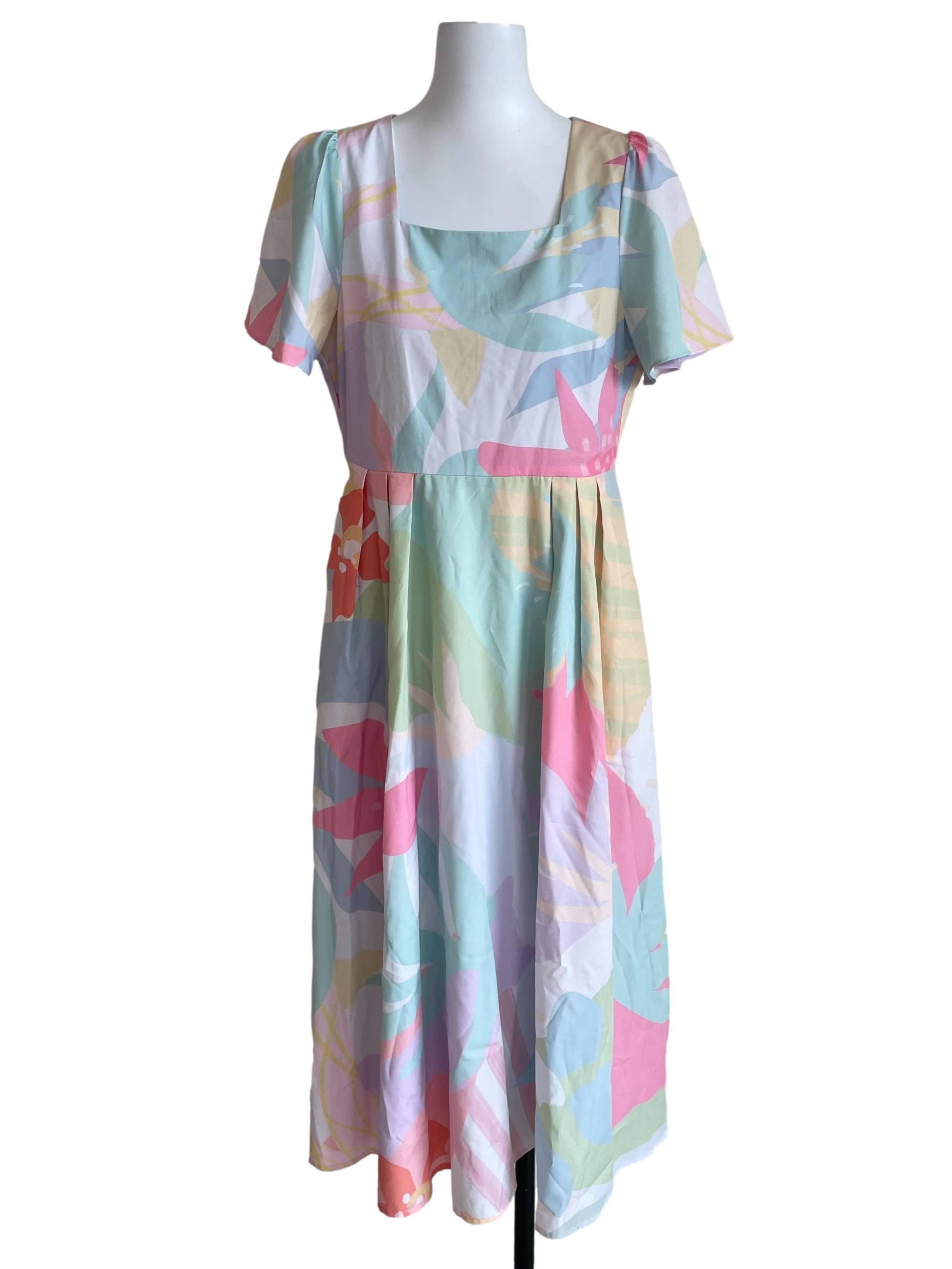 Periwinkle Pastel Painting Bouffant Dress