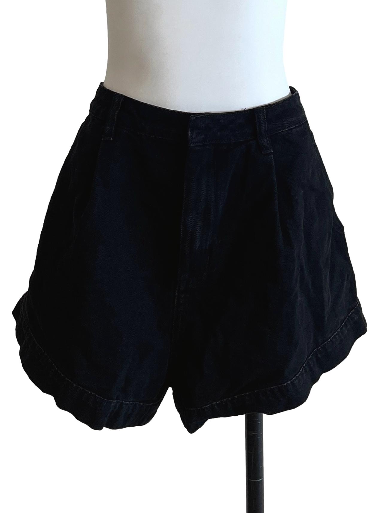 Onyx Black Short Jeans
