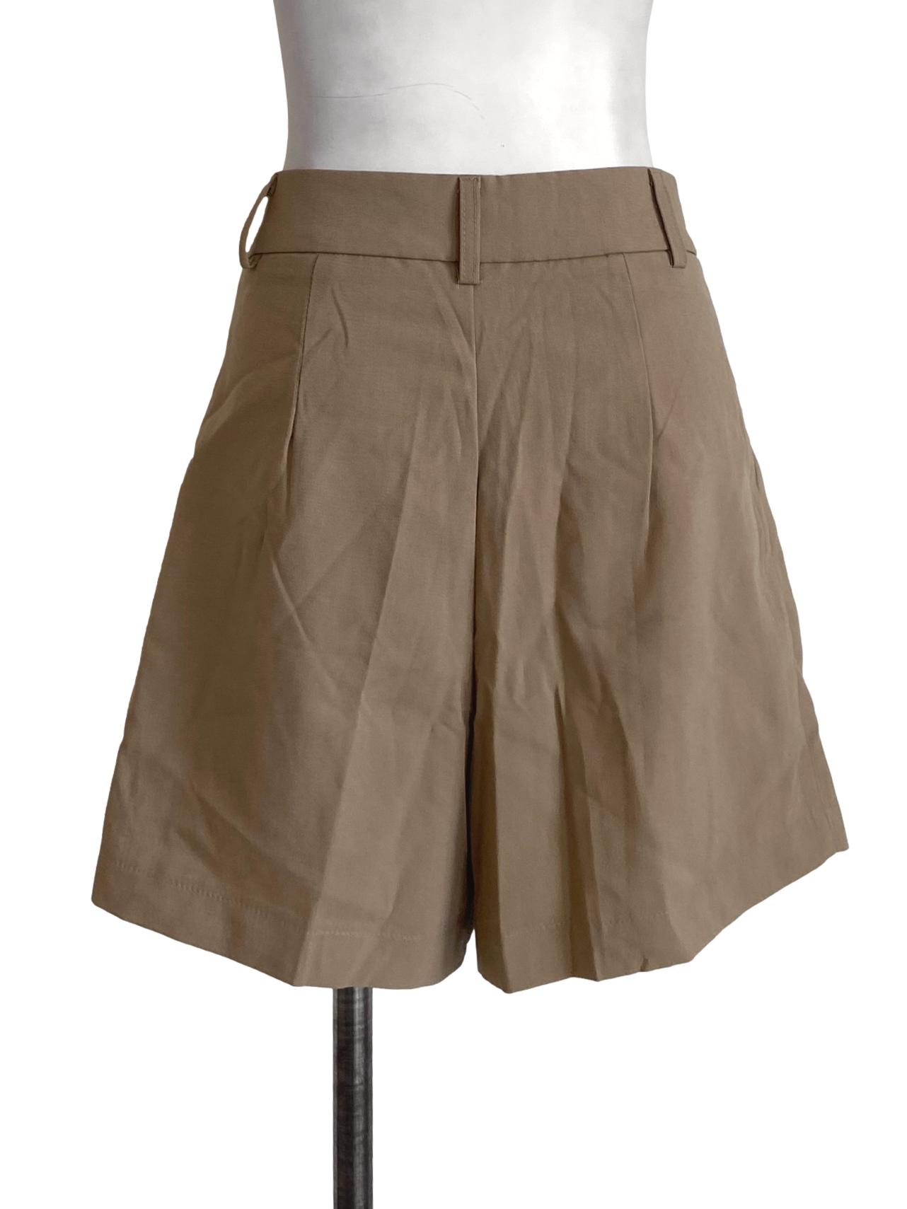 Linen Beige Twill Short Pants TEM