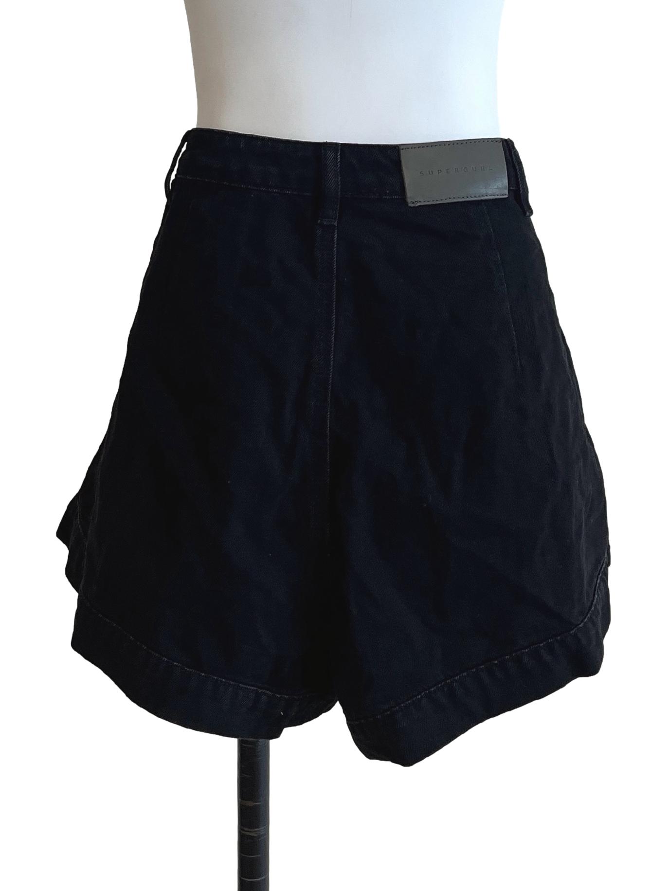 Onyx Black Short Jeans
