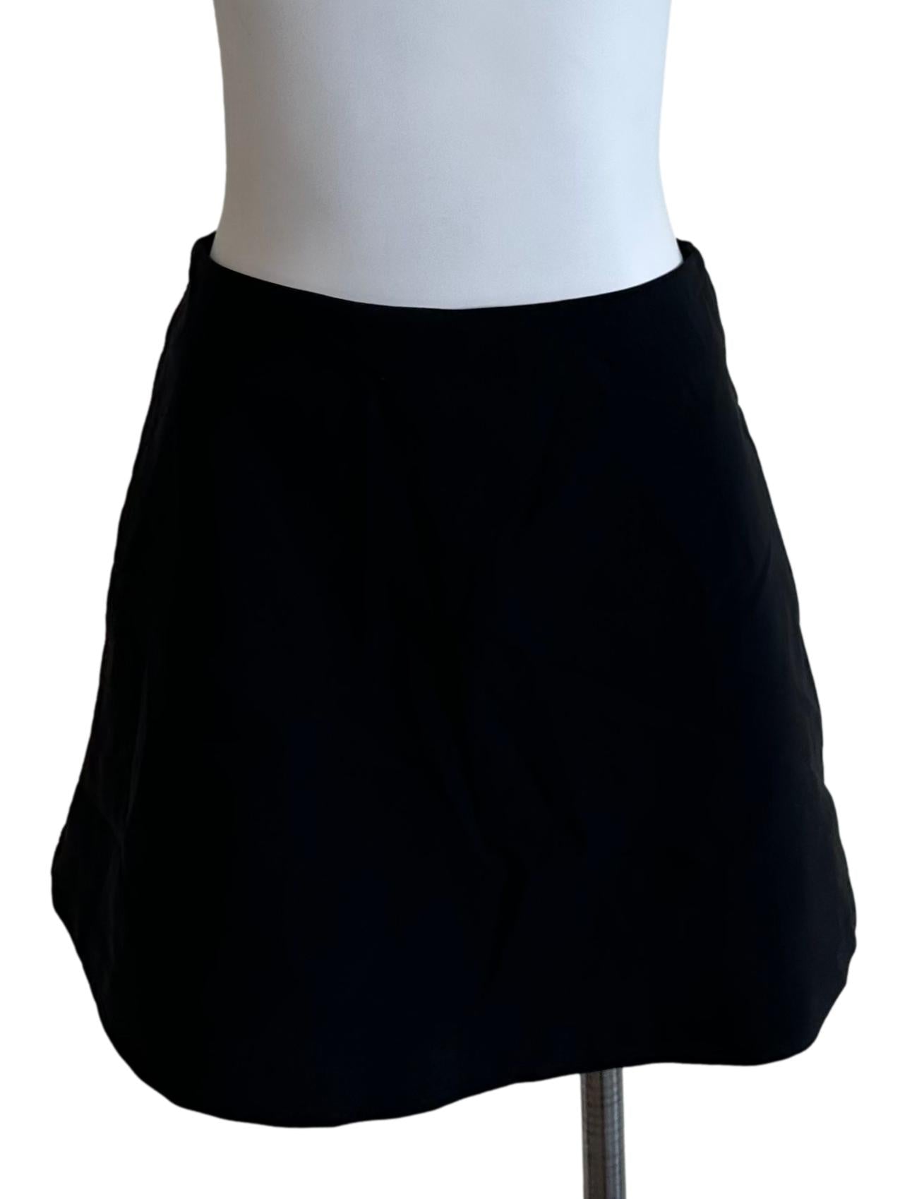 Rich Black Mini Skorts
