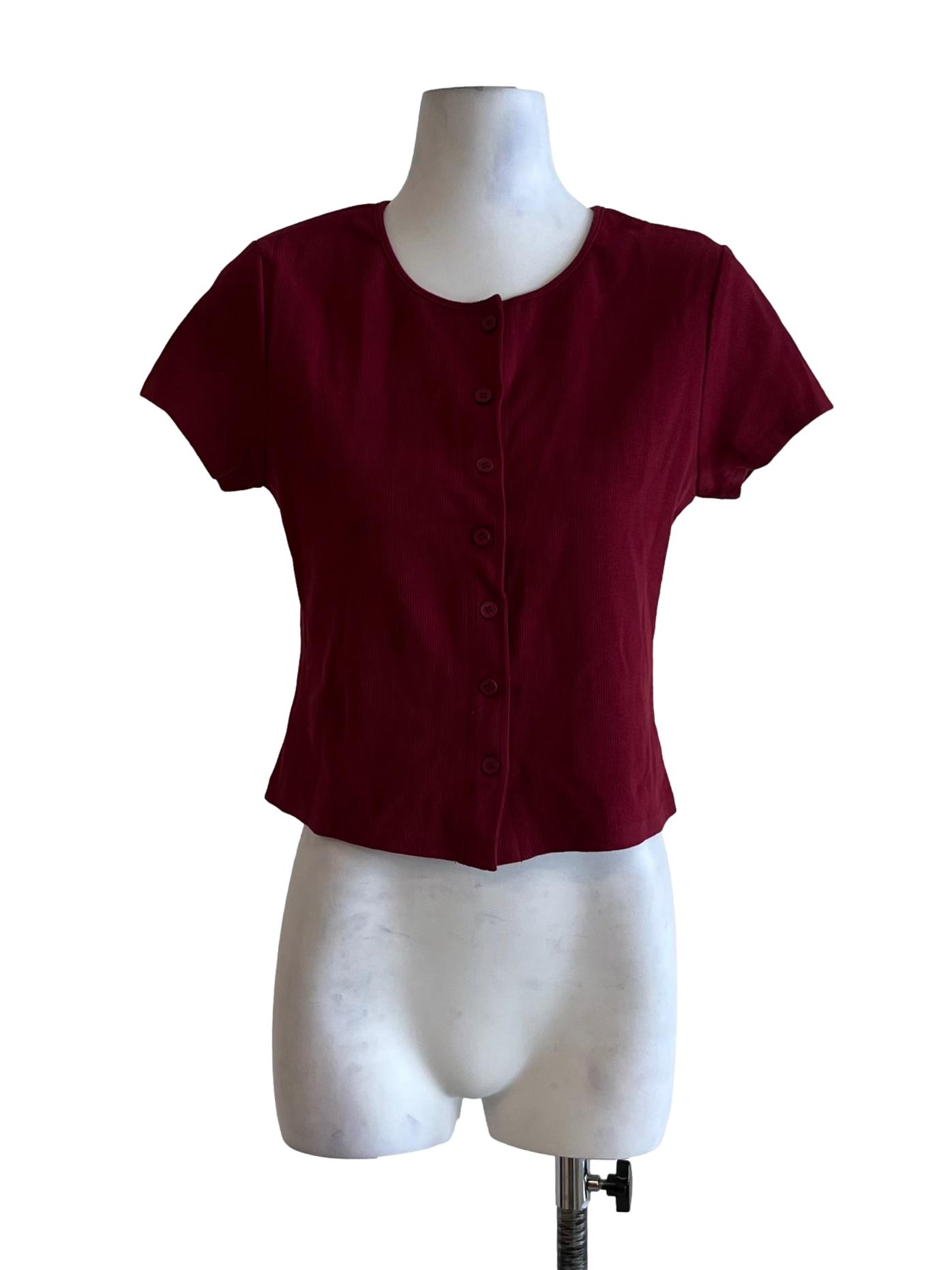 Mulberry Purple Jewel Neckline Blouse