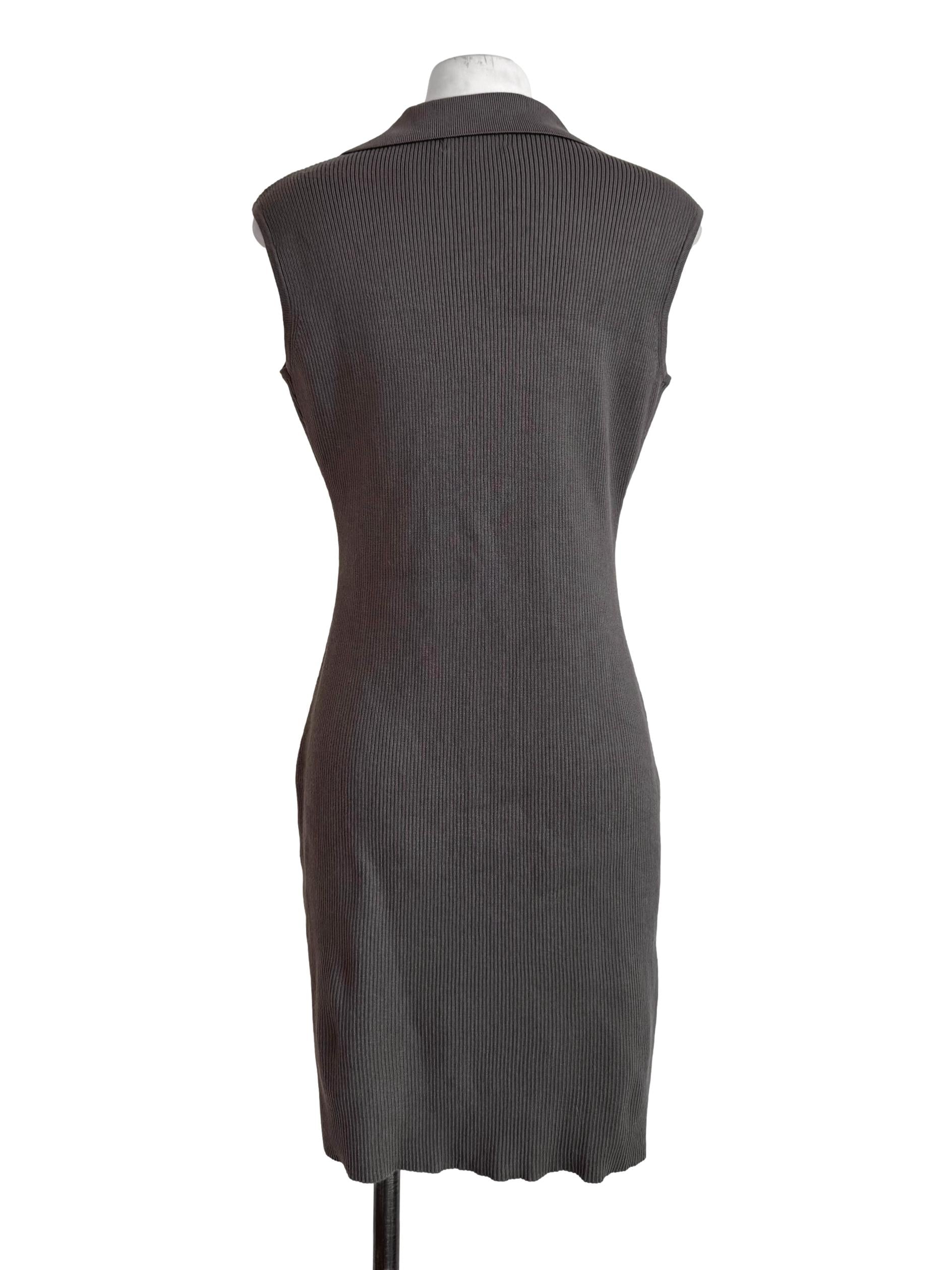Textured Grey Bodycon Dress