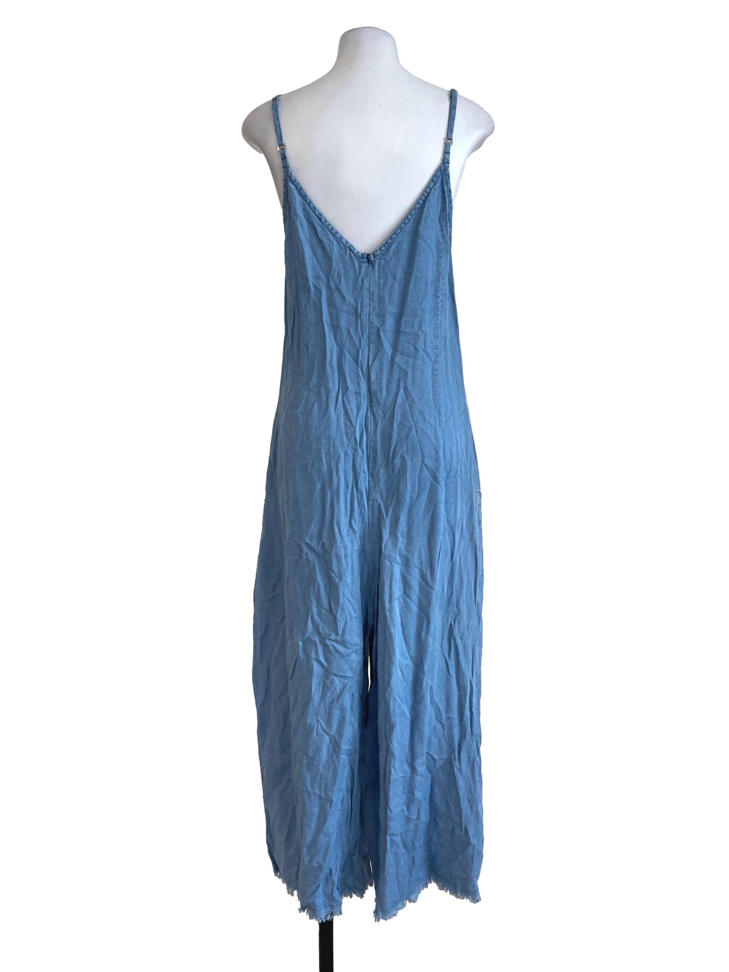 Washed Blue Soft Denim Overall