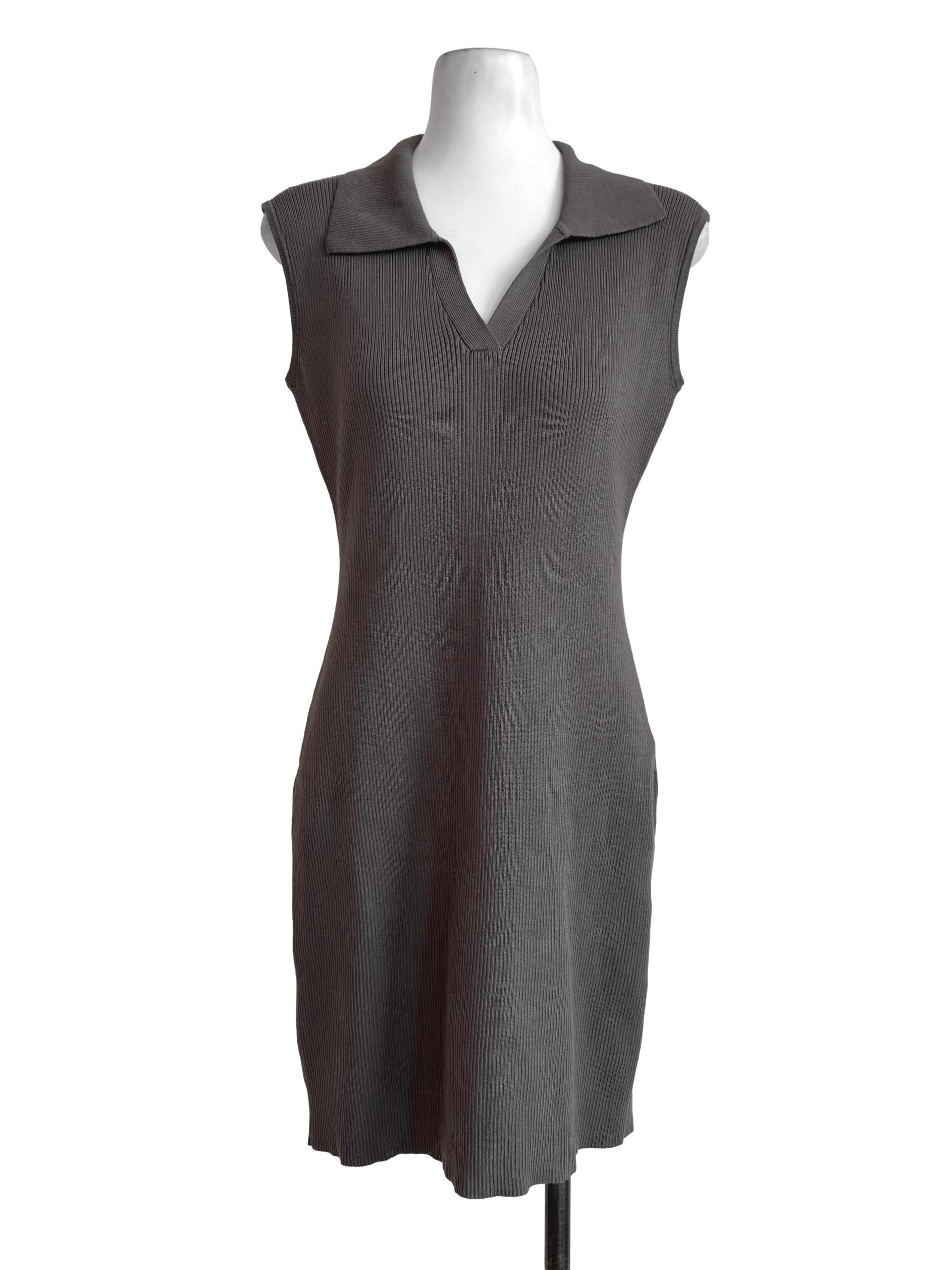 Textured Grey Bodycon Dress