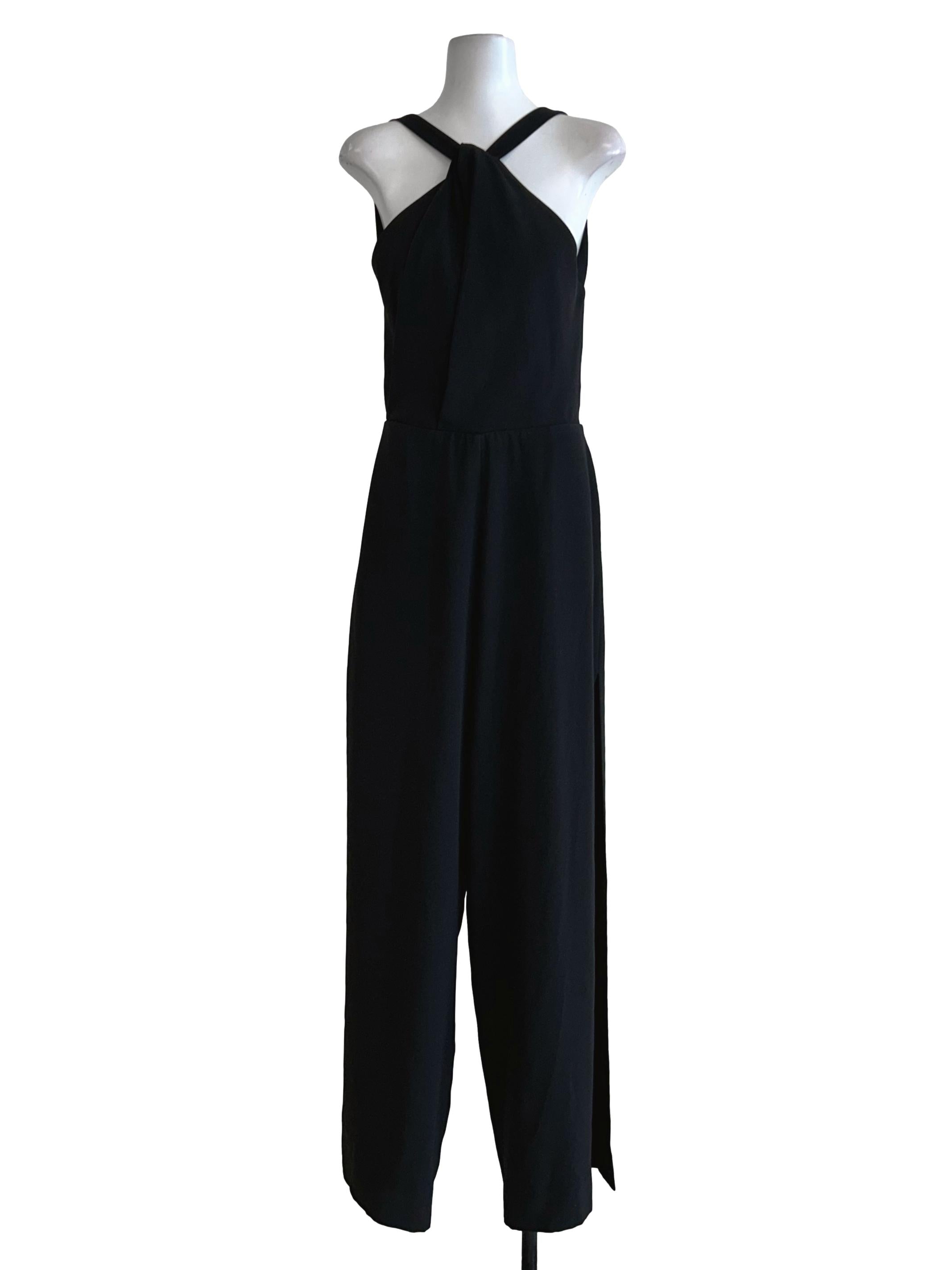 Black Backless Jumpsuit