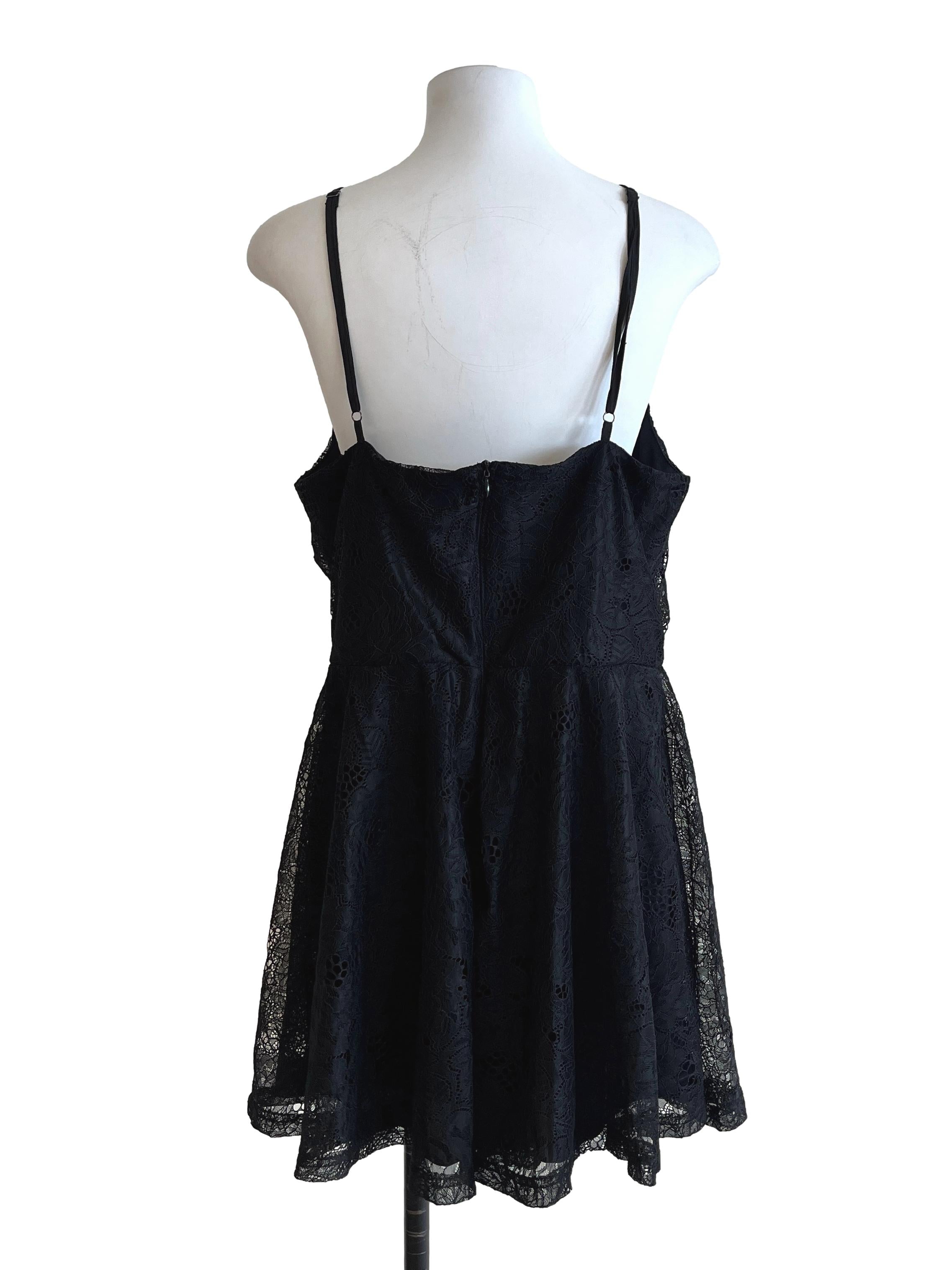 Jade Black Loop Mini Dress