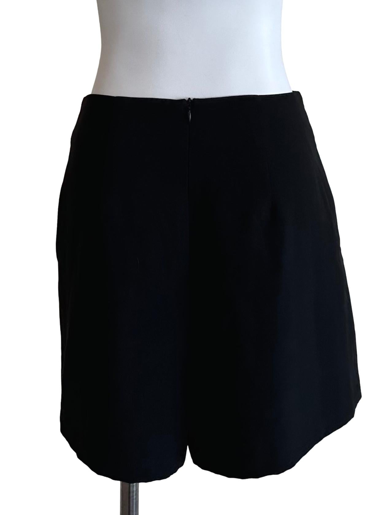 Onyx Black Ring Tied Skorts