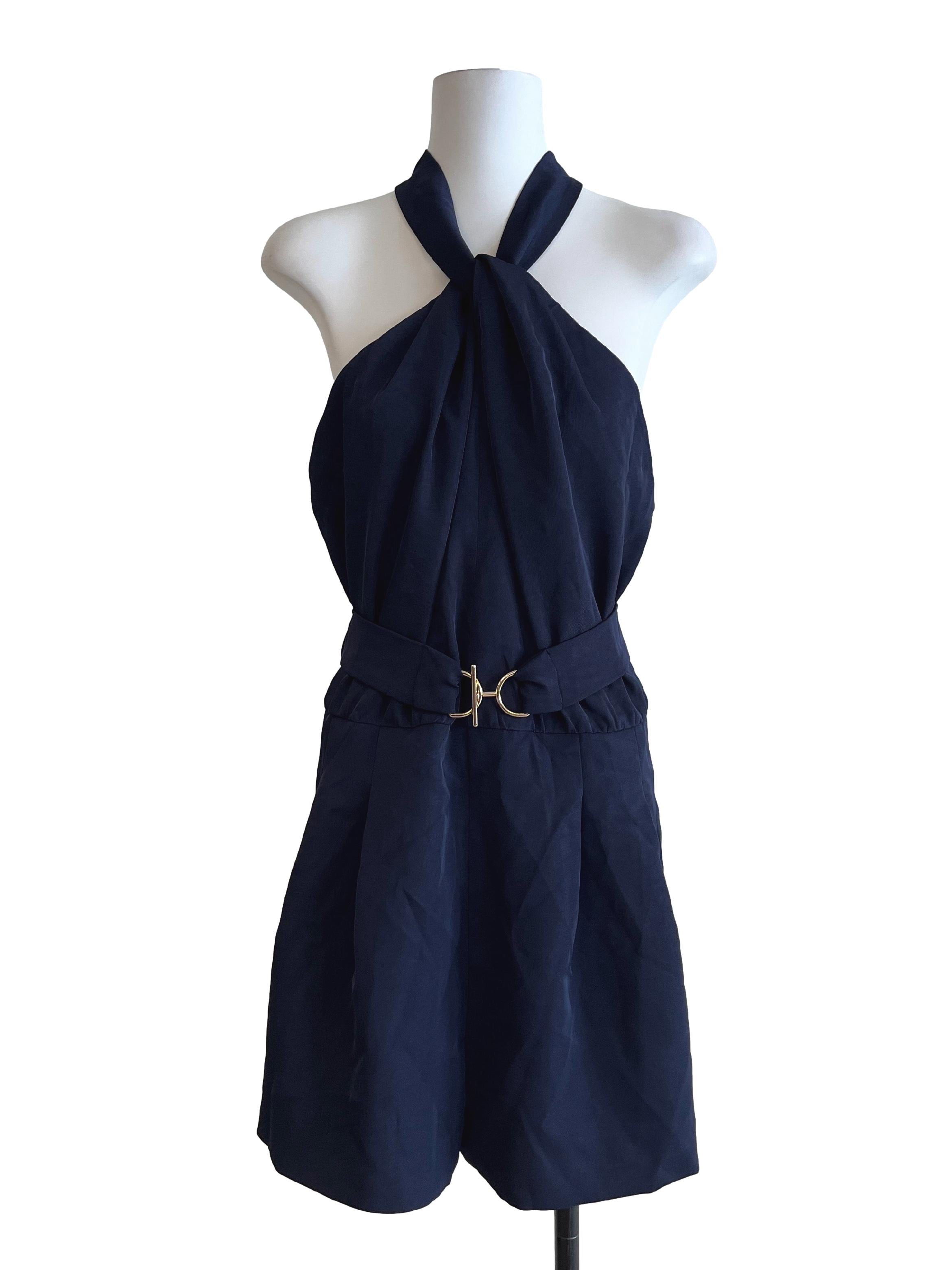 Indigo Blue Halter Romper