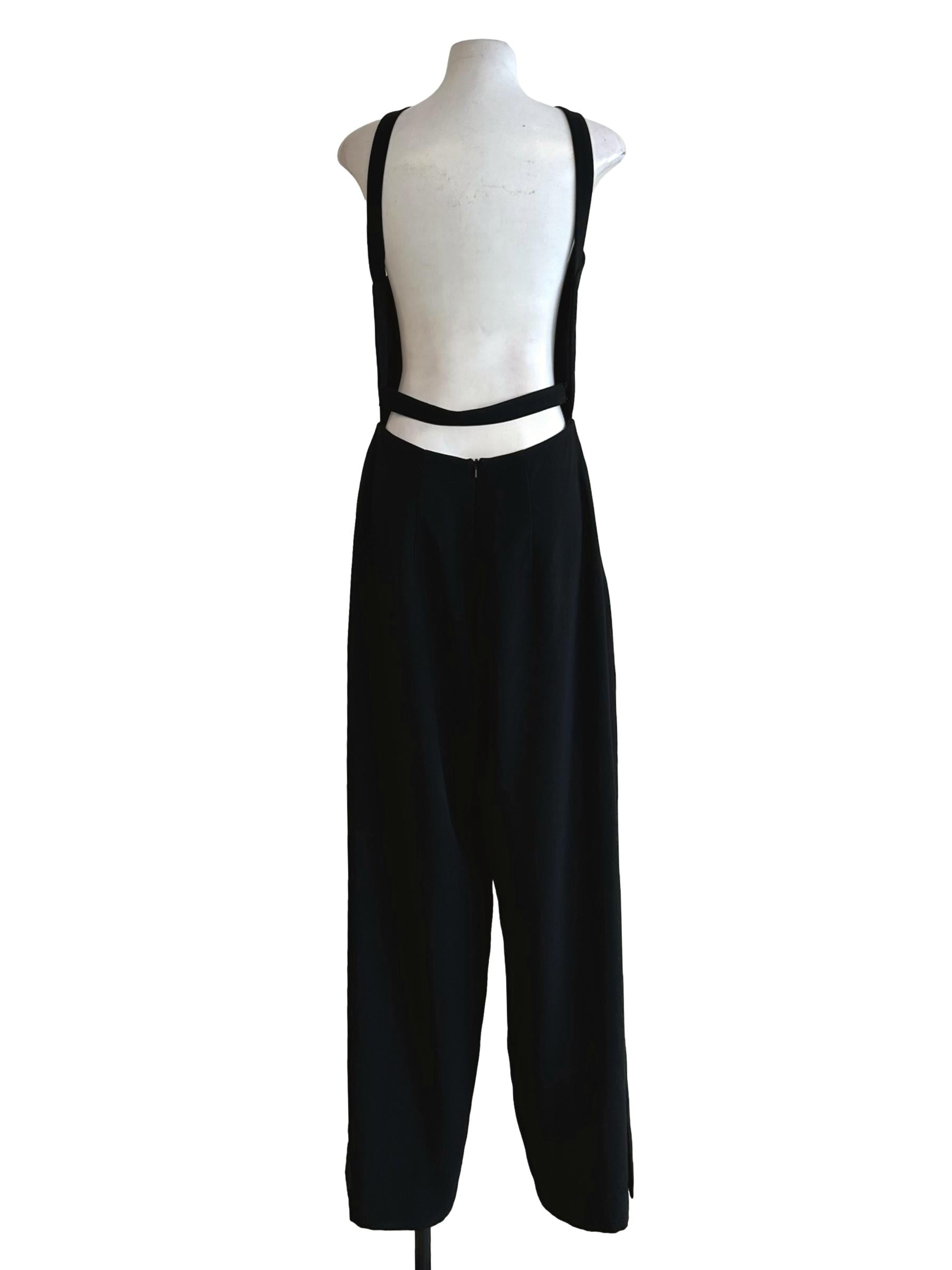 Black Backless Jumpsuit