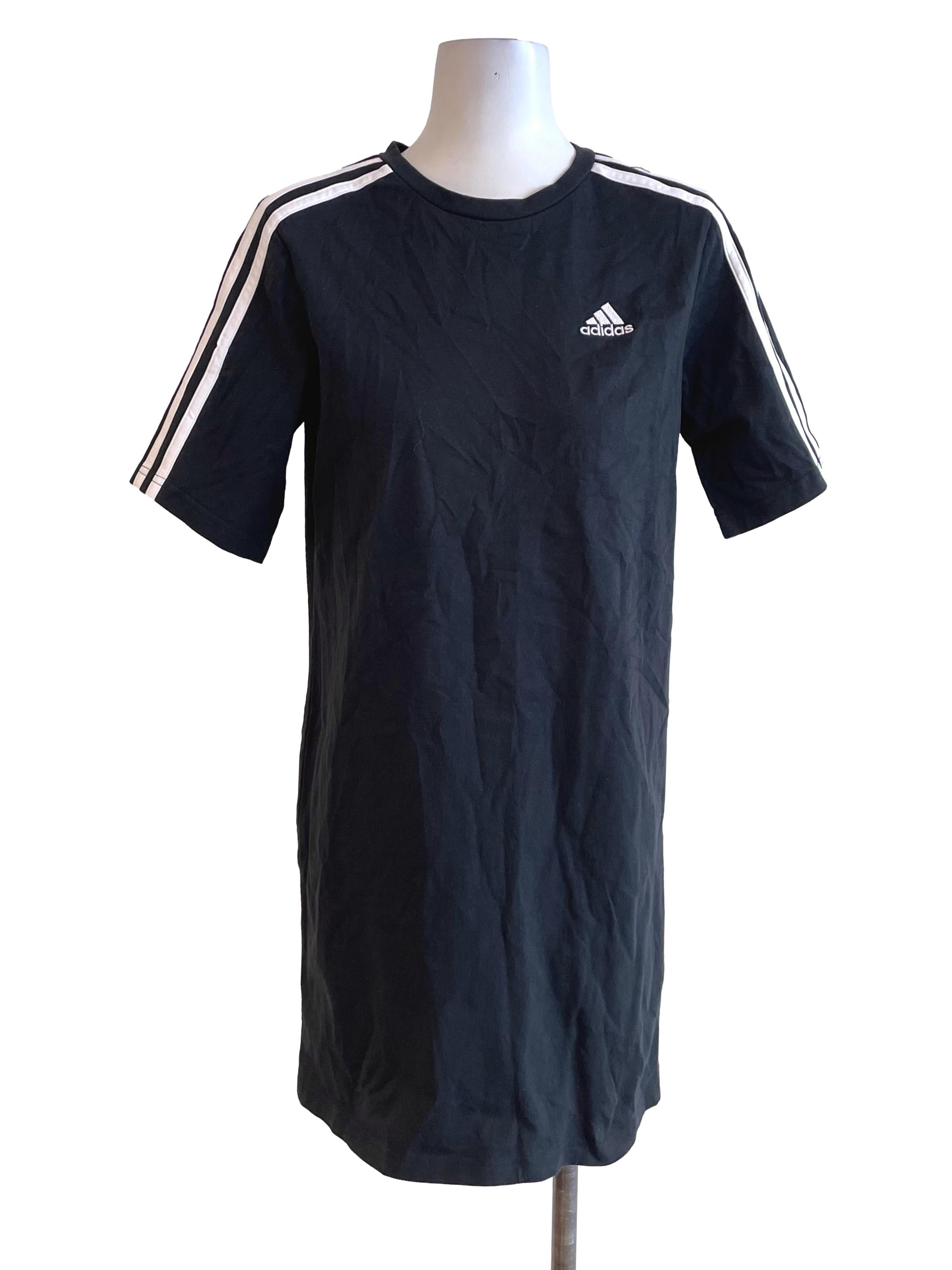 Black Three Stripe Tee Dress