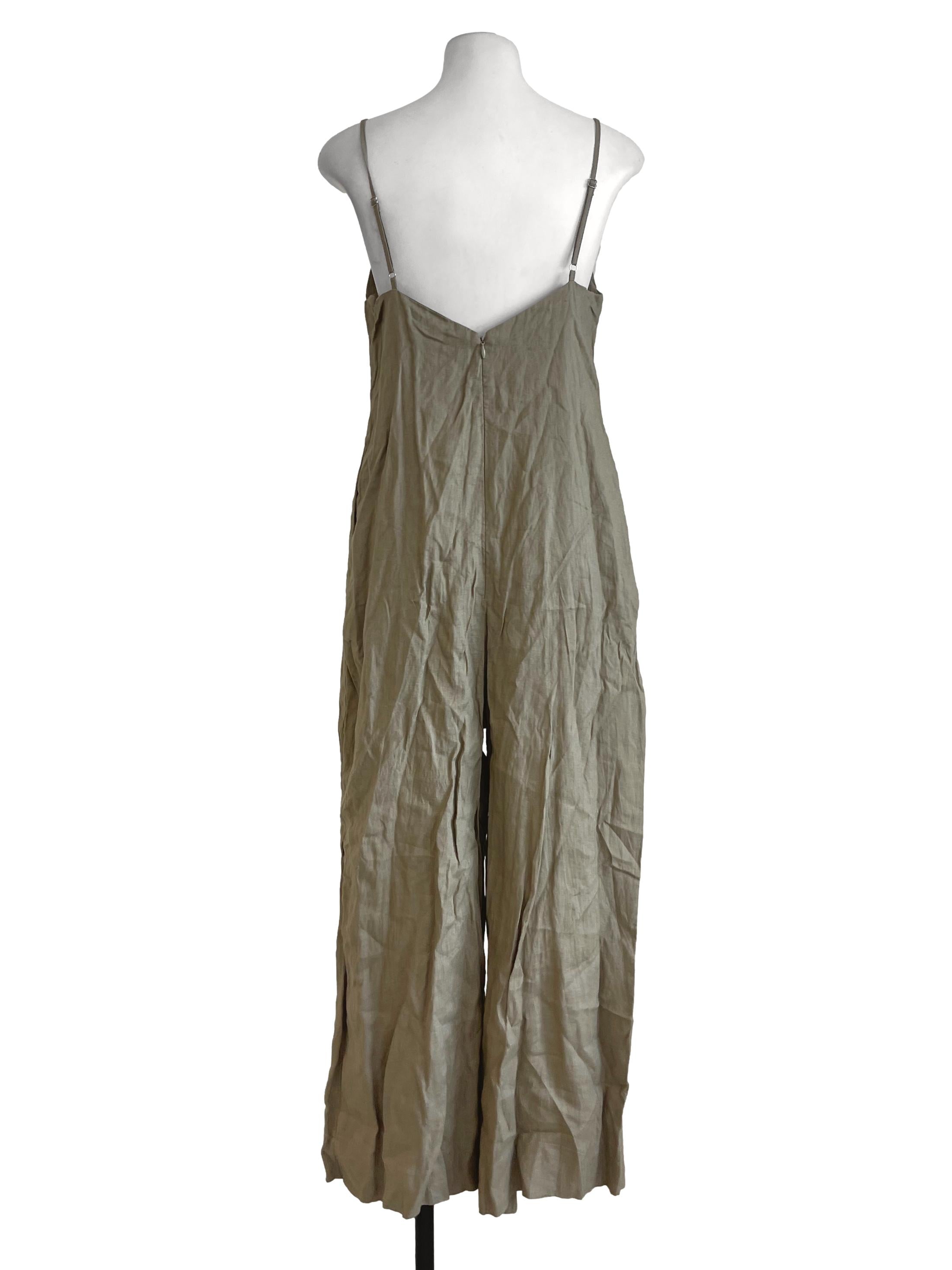 Taupe Plain Jumpsuit TEM