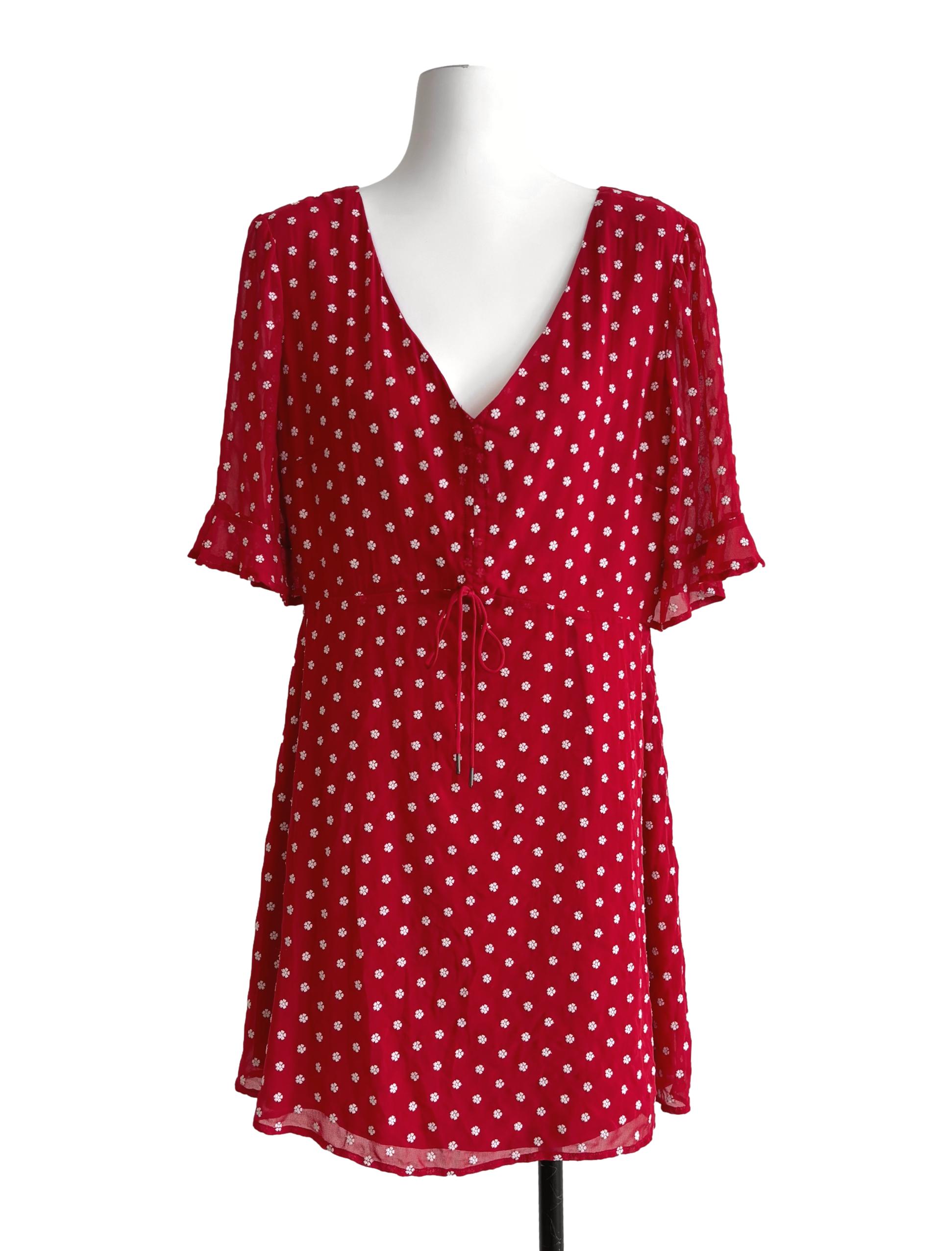 Candy Red Floral Sundress