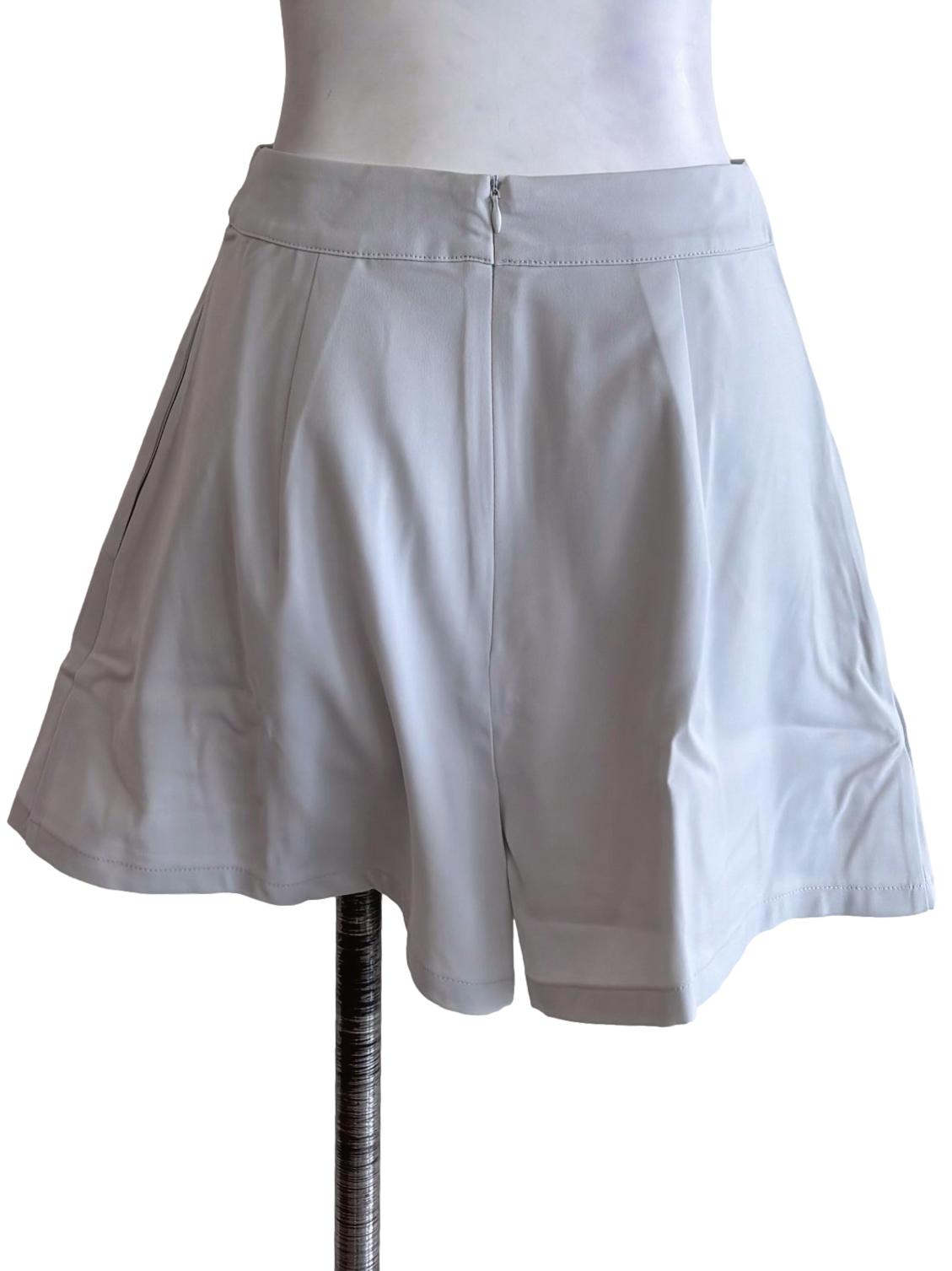 Grey Indy Tie Front Shorts