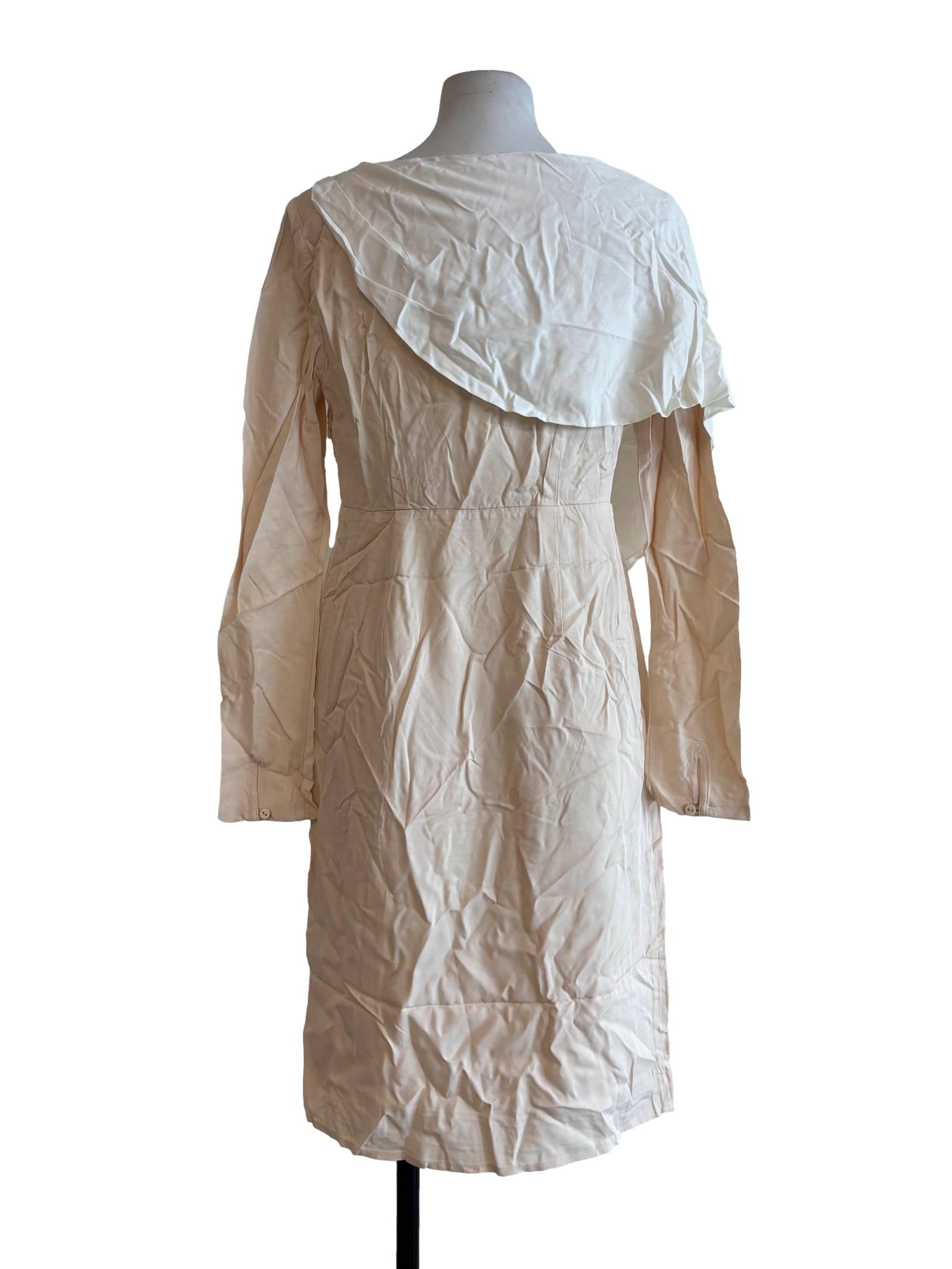 Beige Long Sleeve Dress