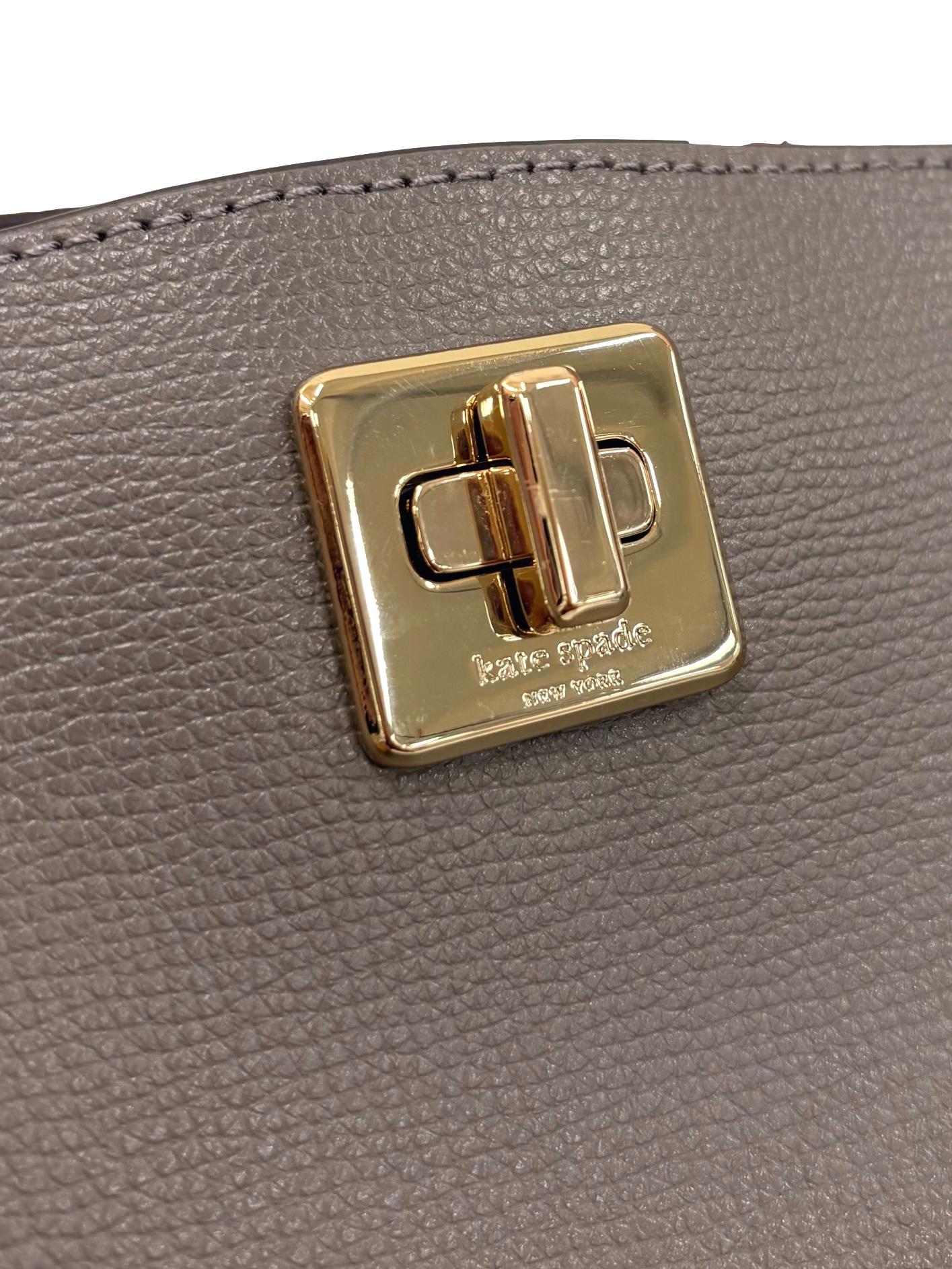 Grey Leather Phoebe Small Handbag CSN