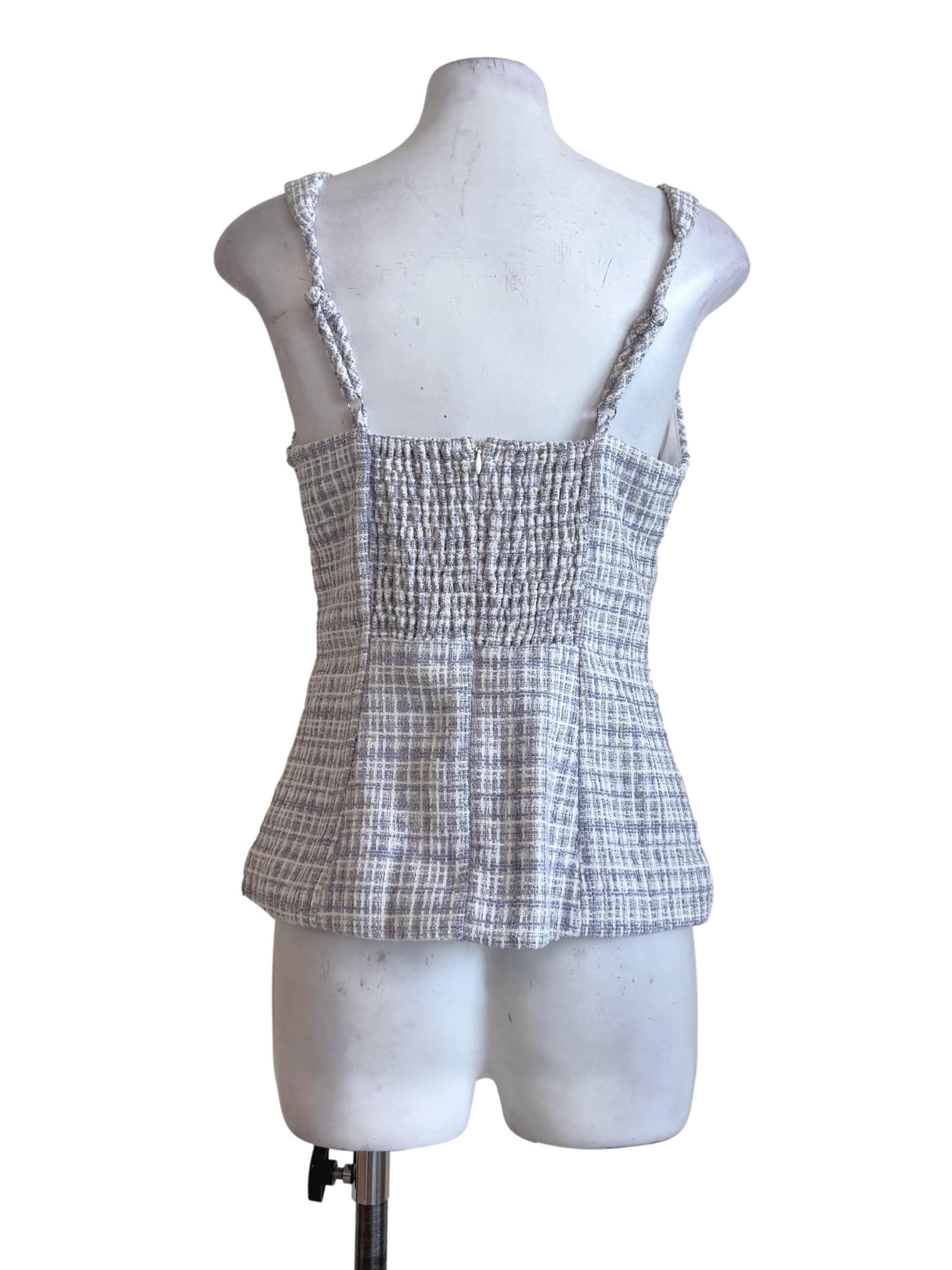 Yam Purple Gingham Padded Top