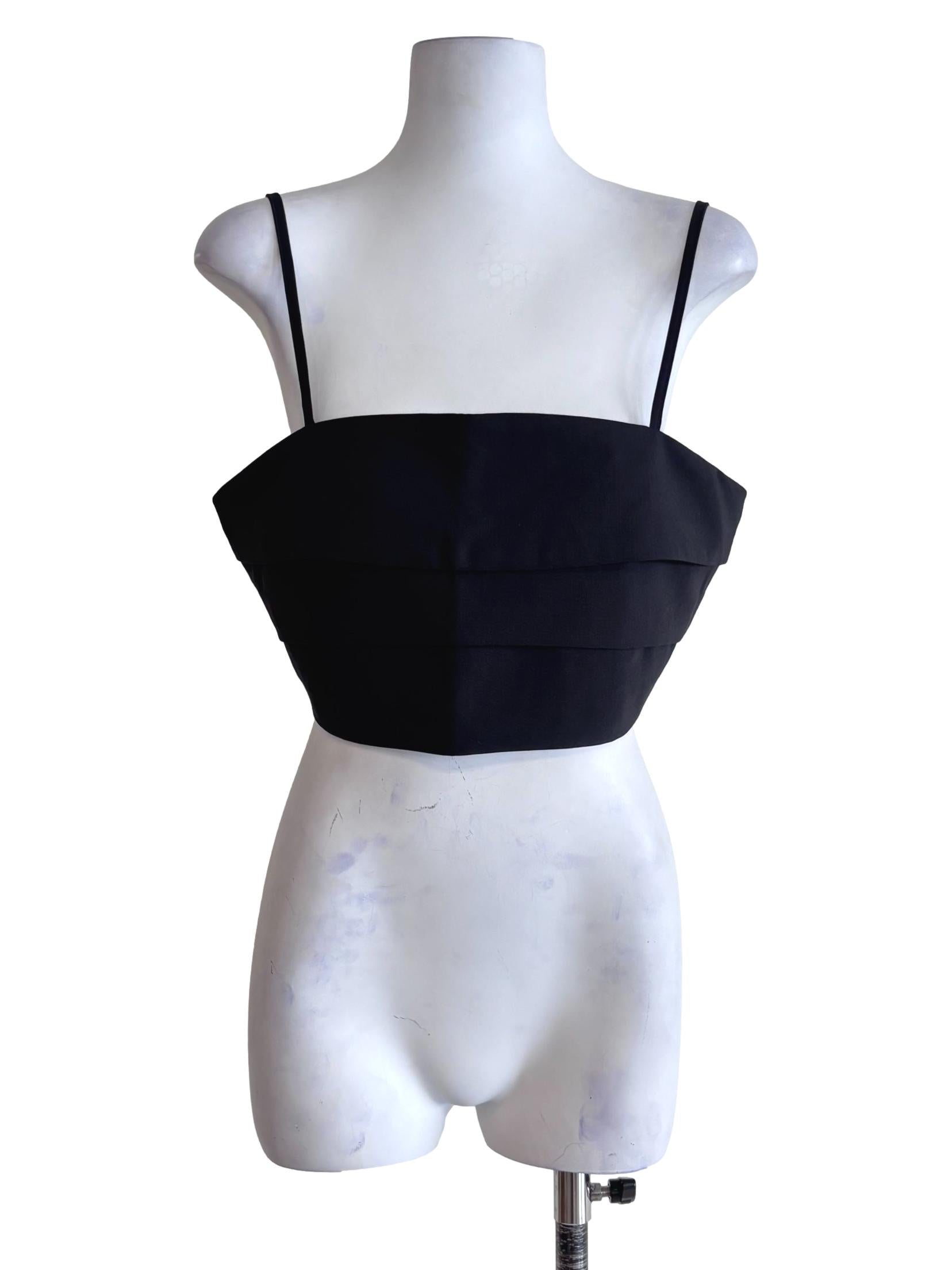 Black Winowa Tiered Padded Top