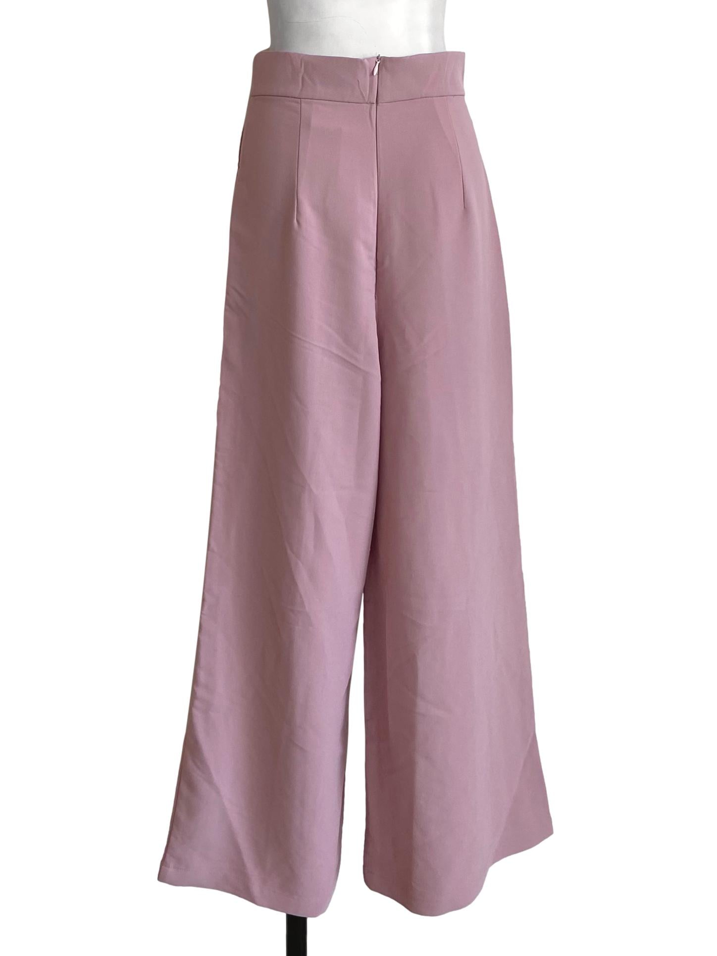 Flamingo Pink Twill Formal Pants