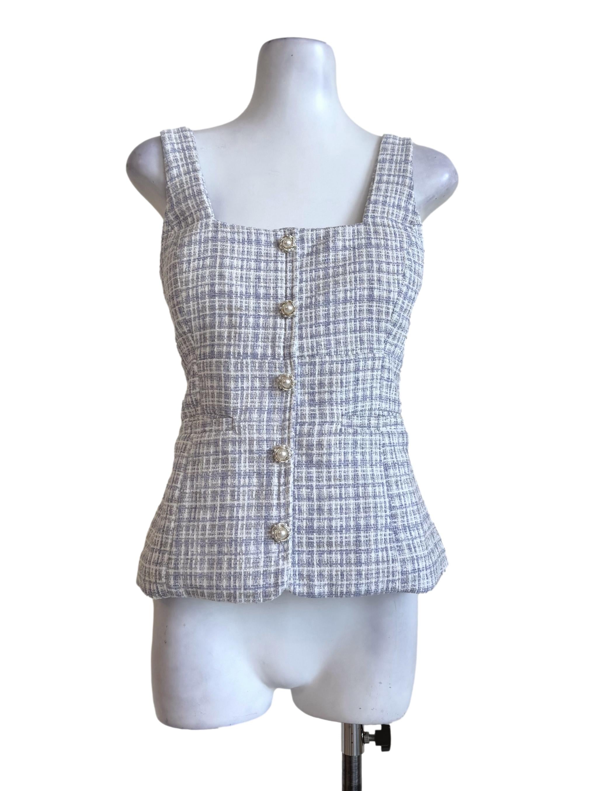 Yam Purple Gingham Padded Top
