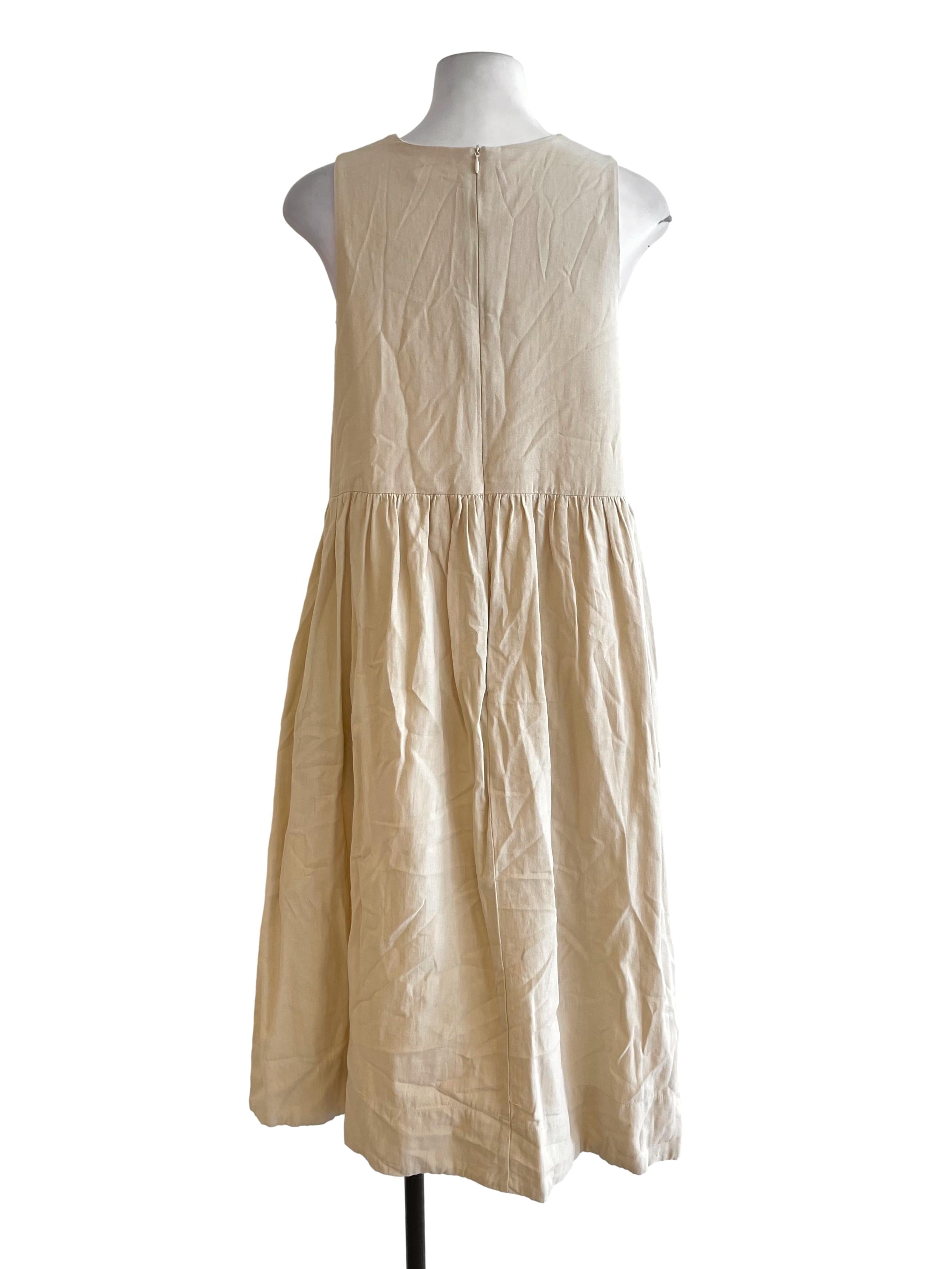 Light Beige Loose Bouffant Dress