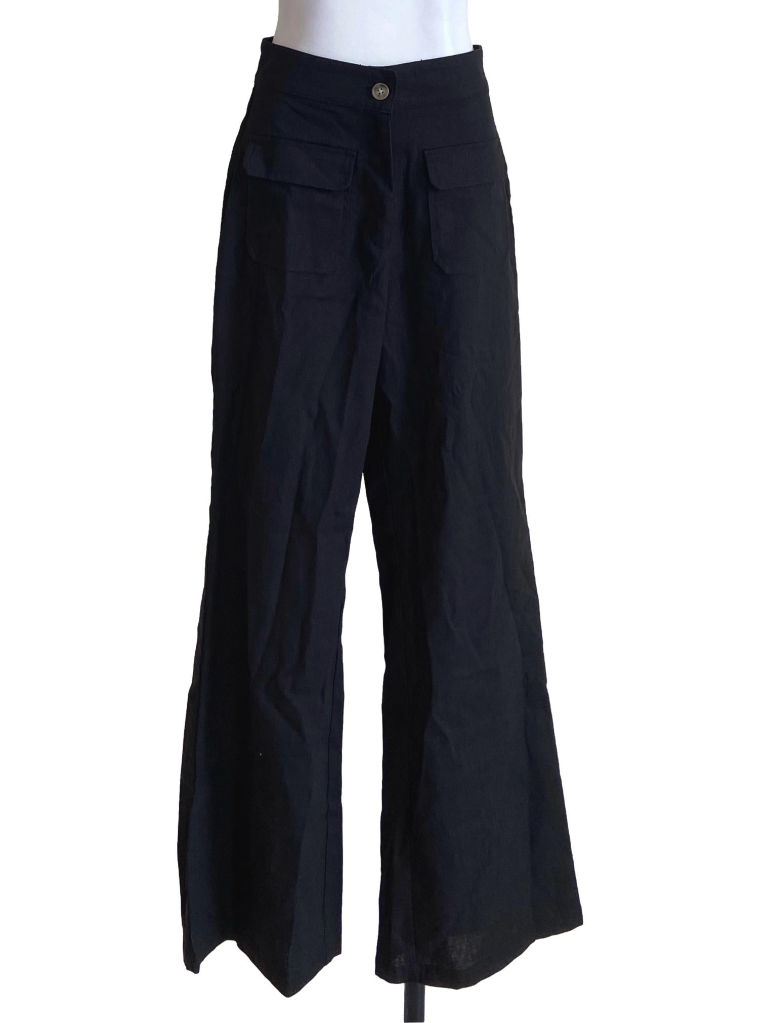 Black Cargo Twill Pants YHF