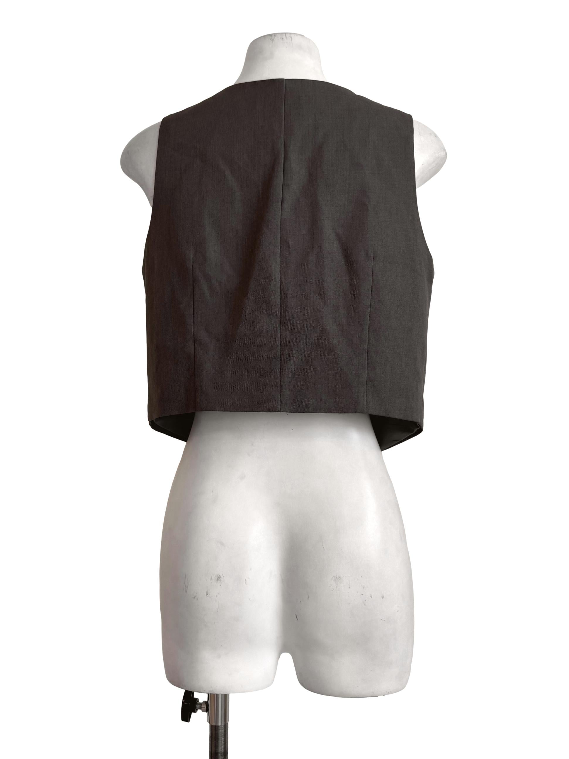 Rust Brown V Neck Vest