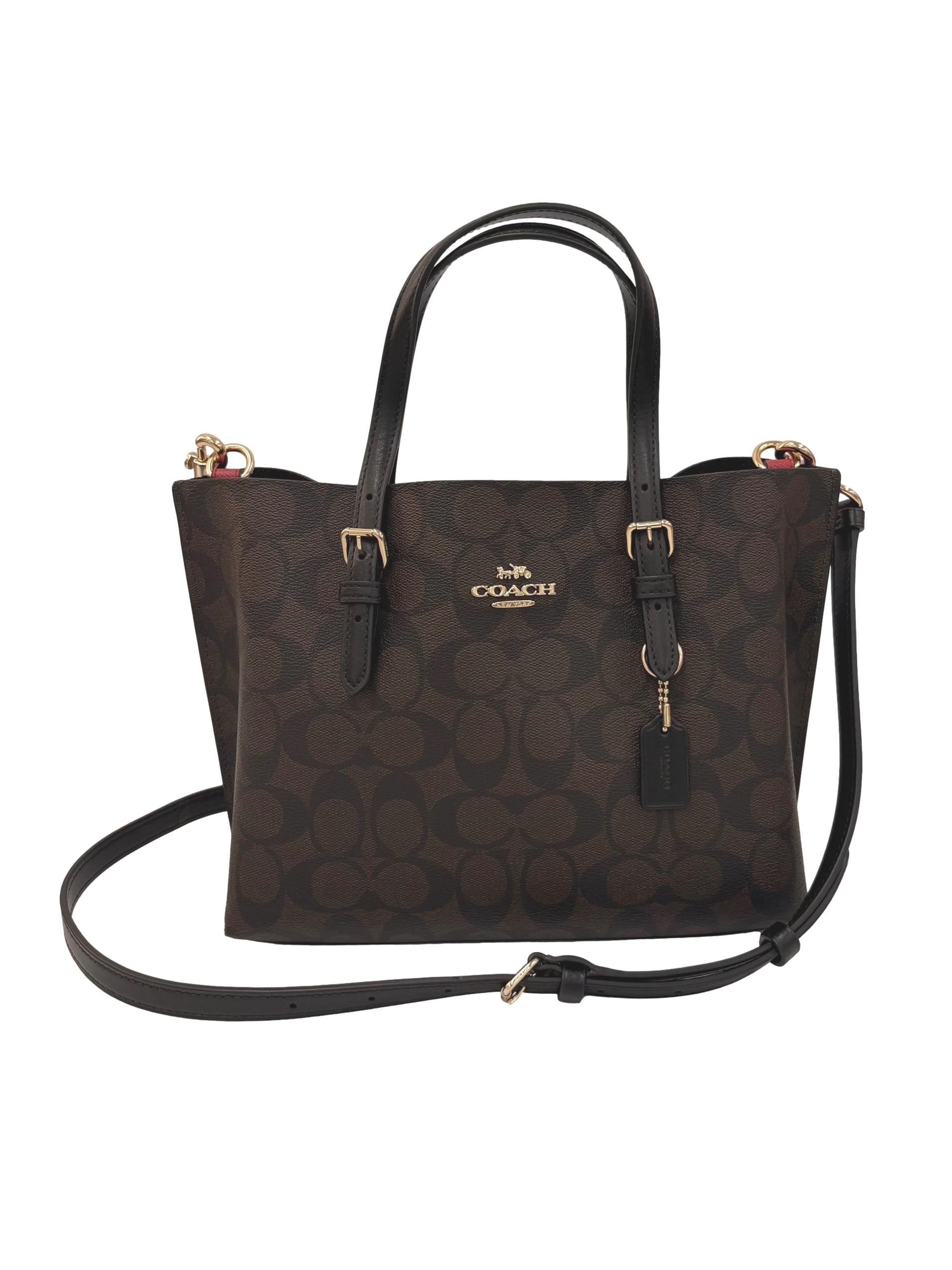 Brown Leather Mollie Tote Bag 25 In Signature Canvas Tote Bag CSN