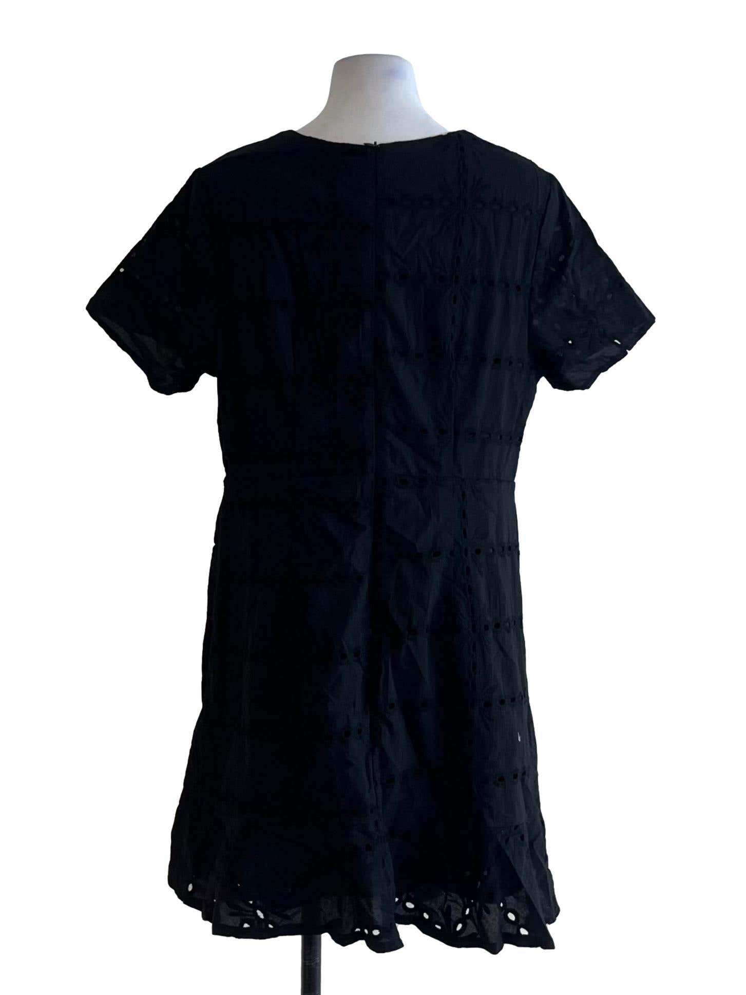 Black Jewel Neckline Empire Dress
