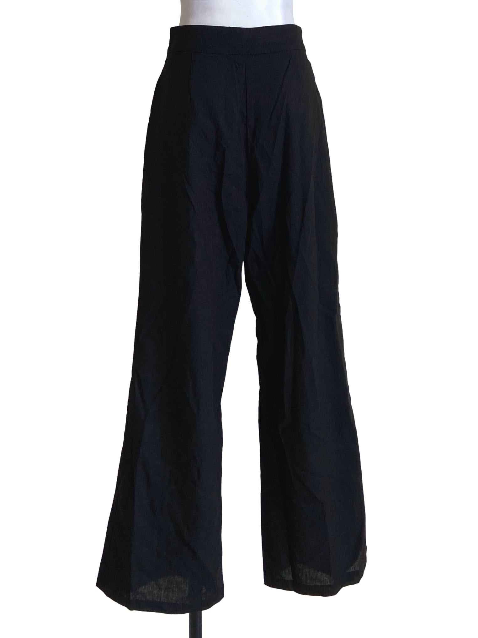 Black Cargo Twill Pants YHF