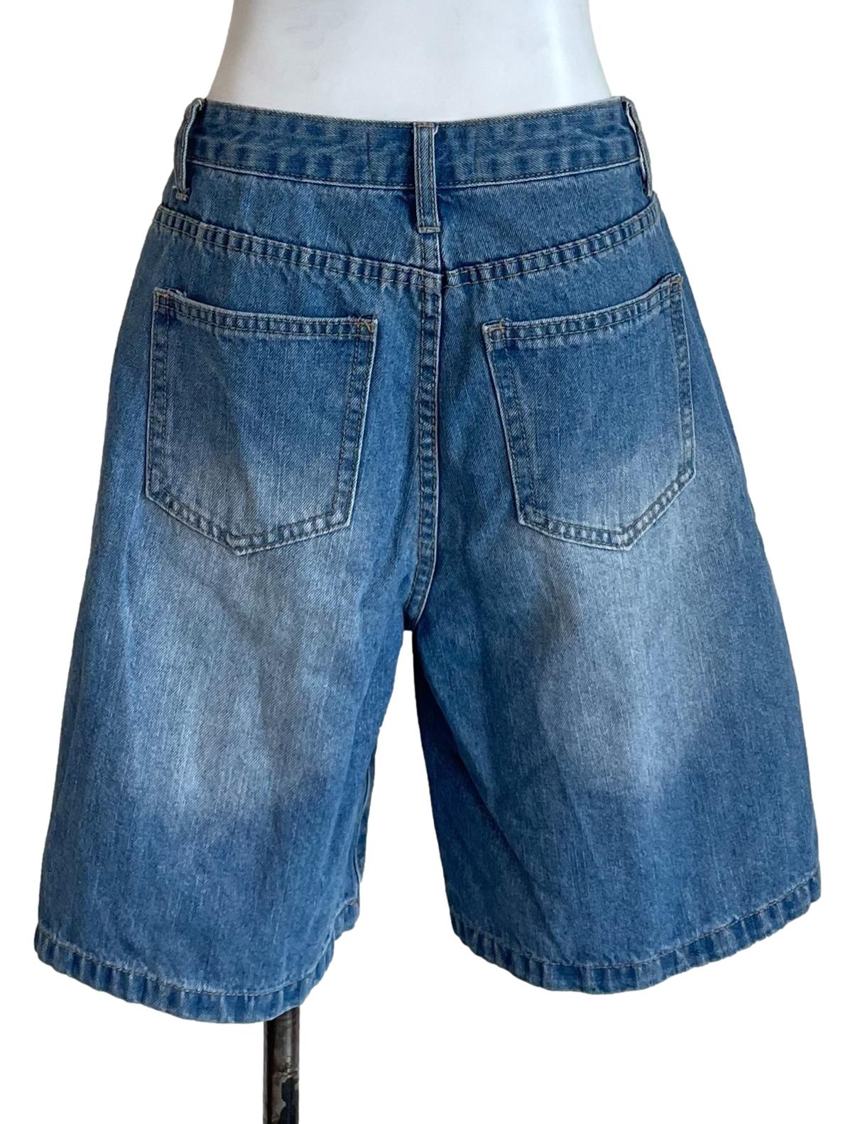 Blue Denim Bermuda Shorts