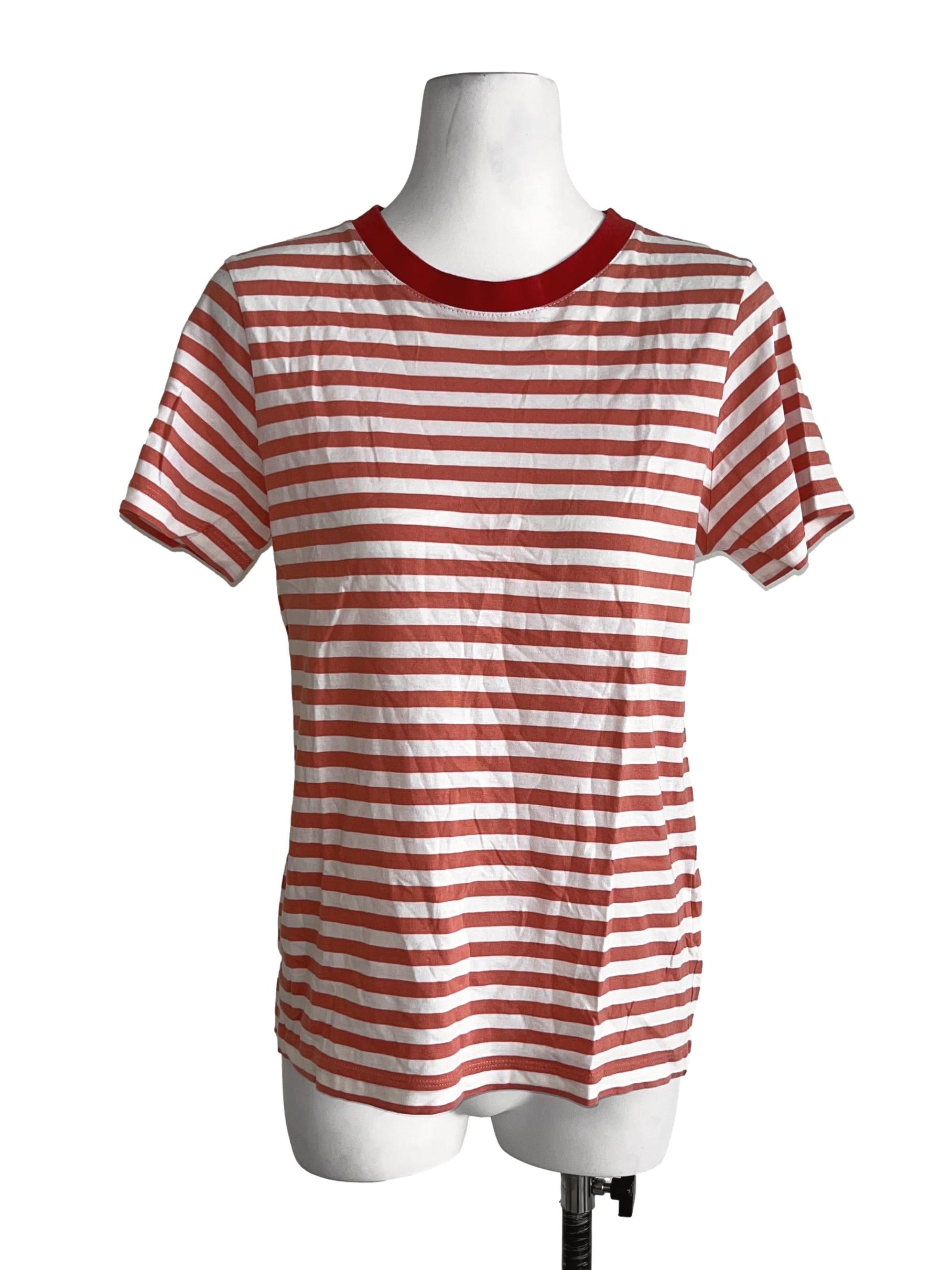 Candy Red And White Striped T-Shirt