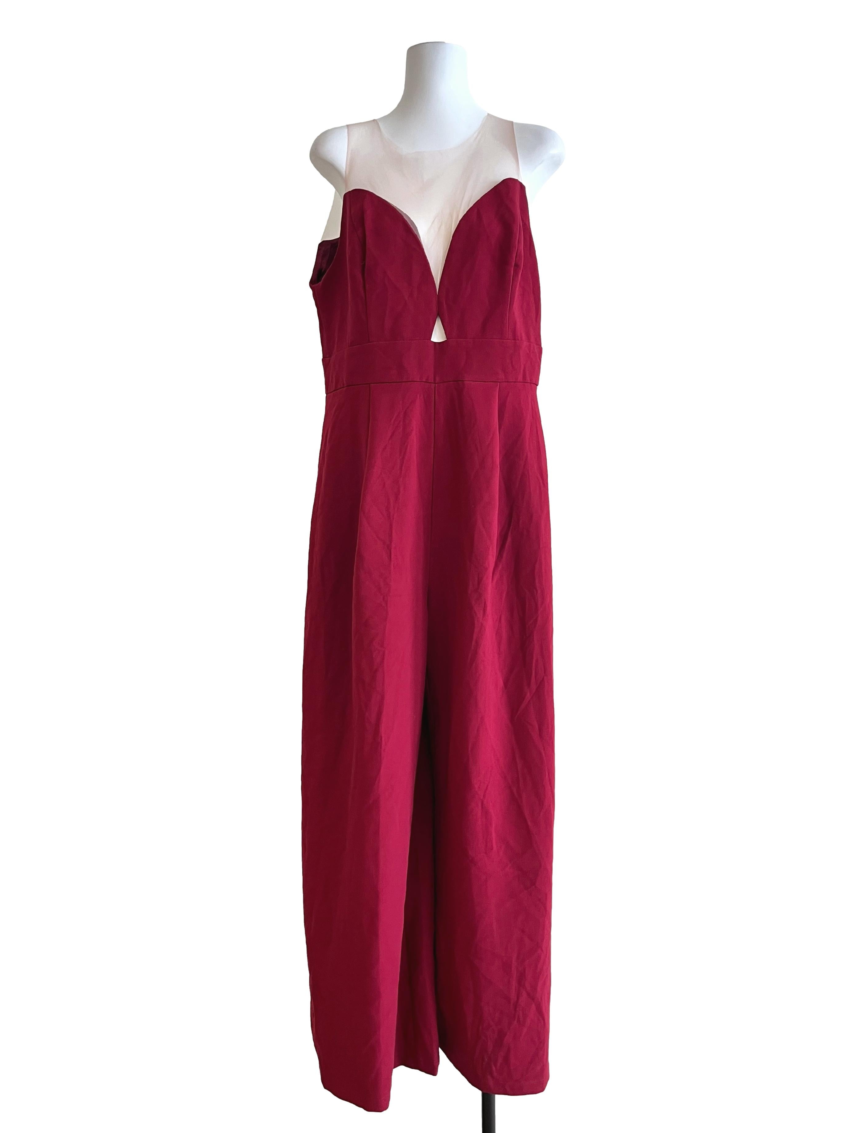 Crimson Red Sweetheart Jumpsuit