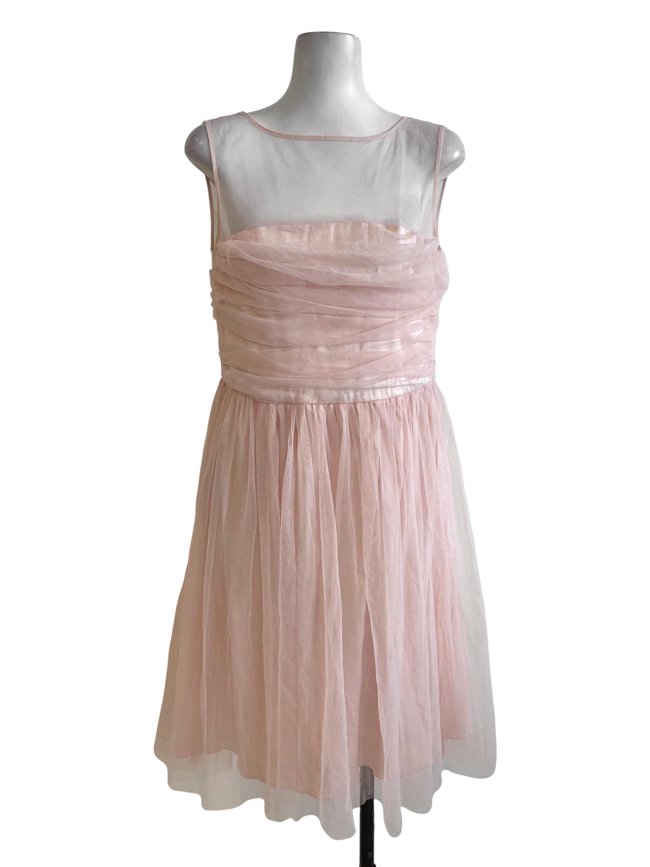 Peach Tutu Sleeveless Dress