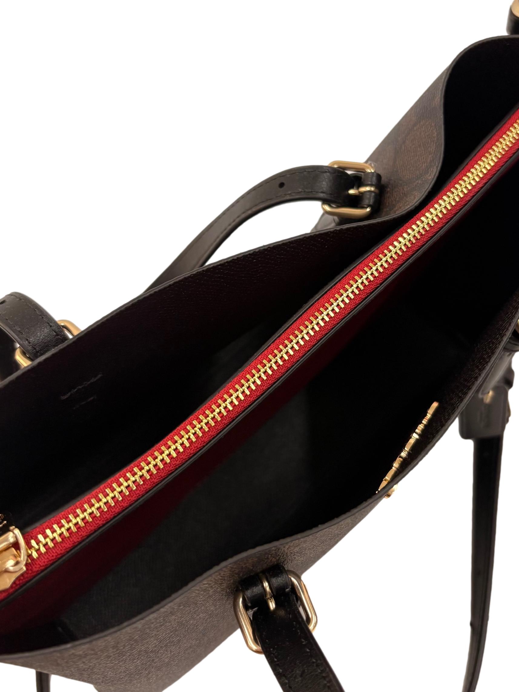 Brown Leather Mollie Tote Bag 25 In Signature Canvas Tote Bag CSN
