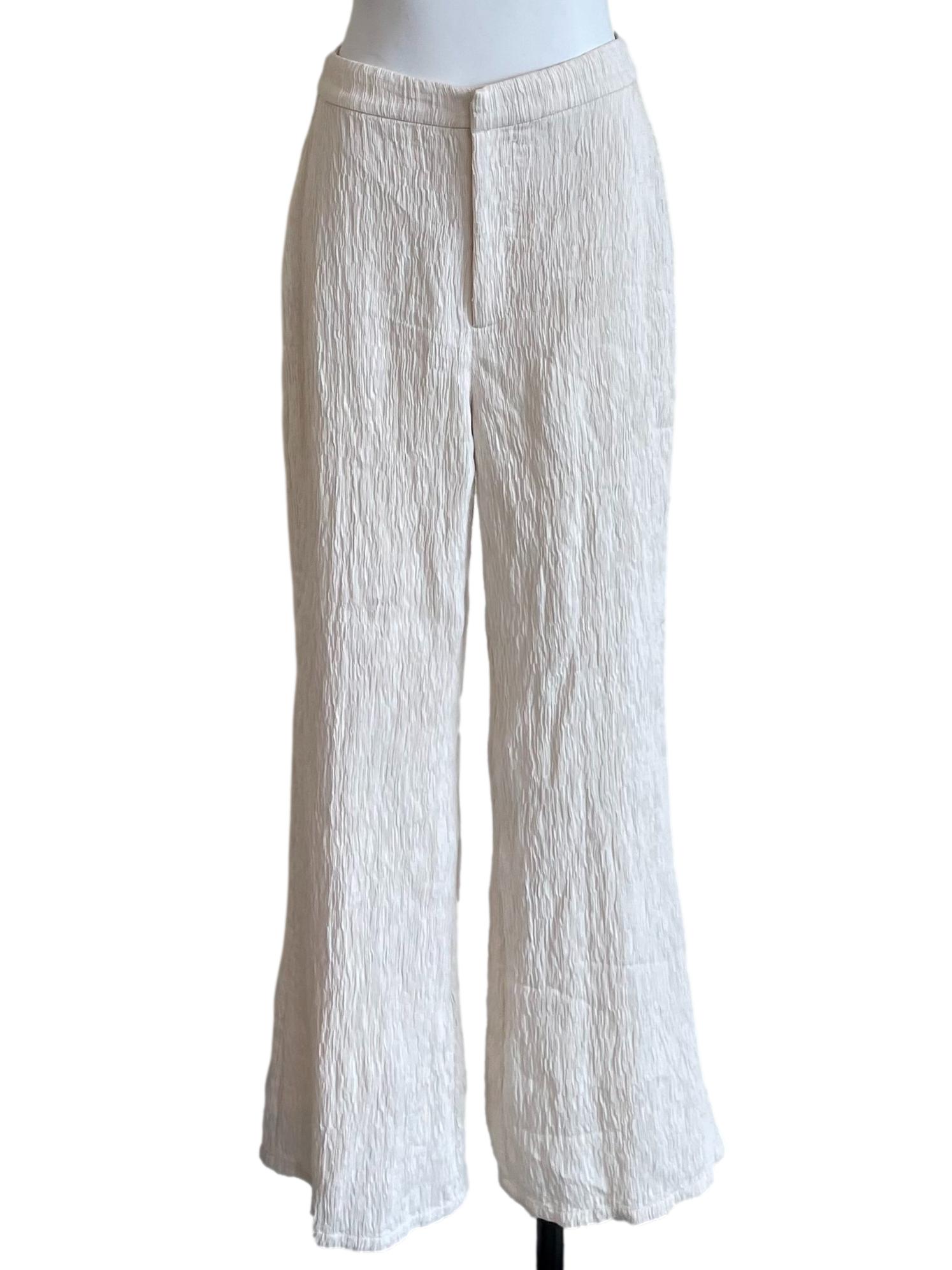 Alabaster Creased Wide Leg Pants