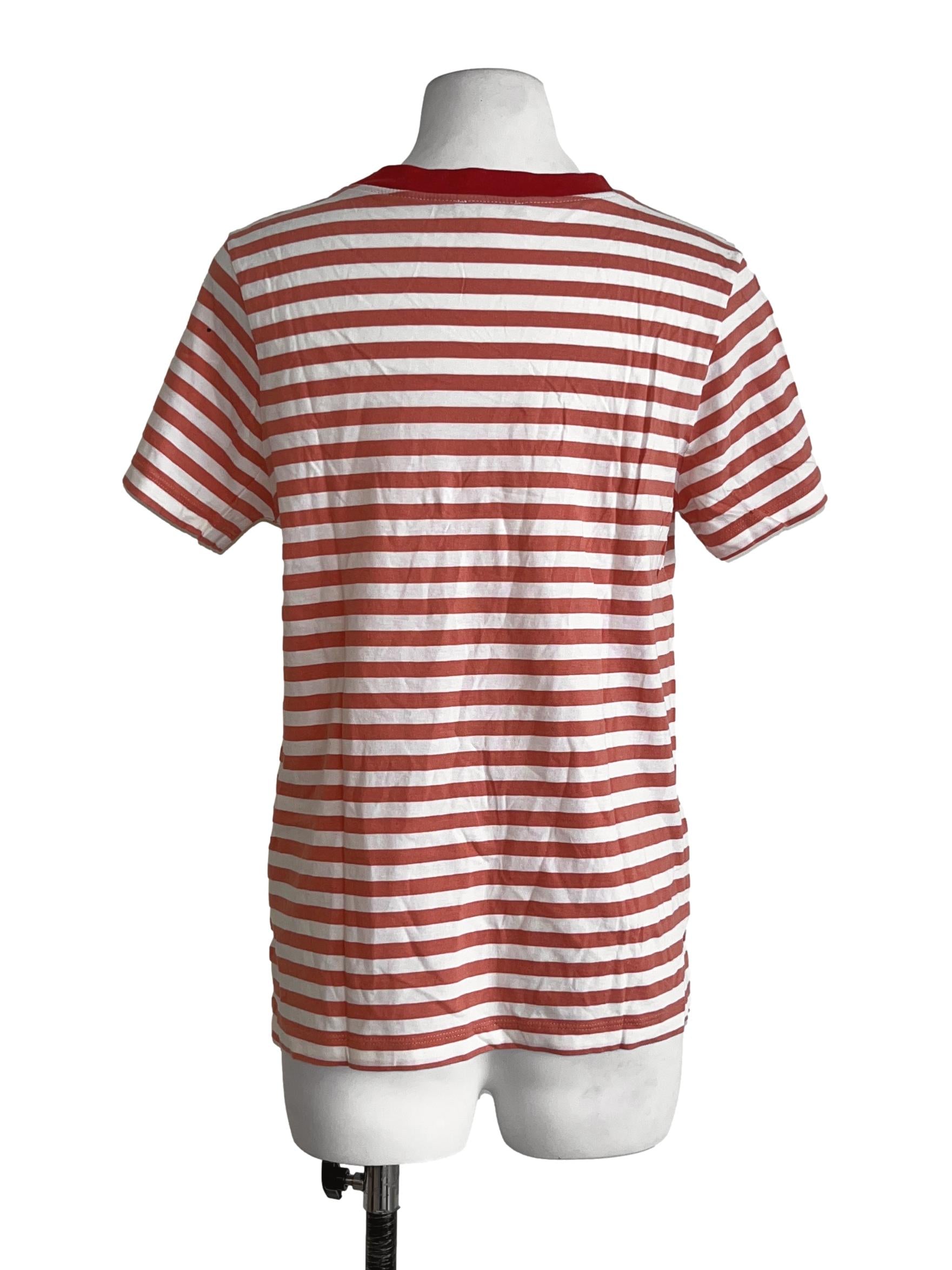 Candy Red And White Striped T-Shirt