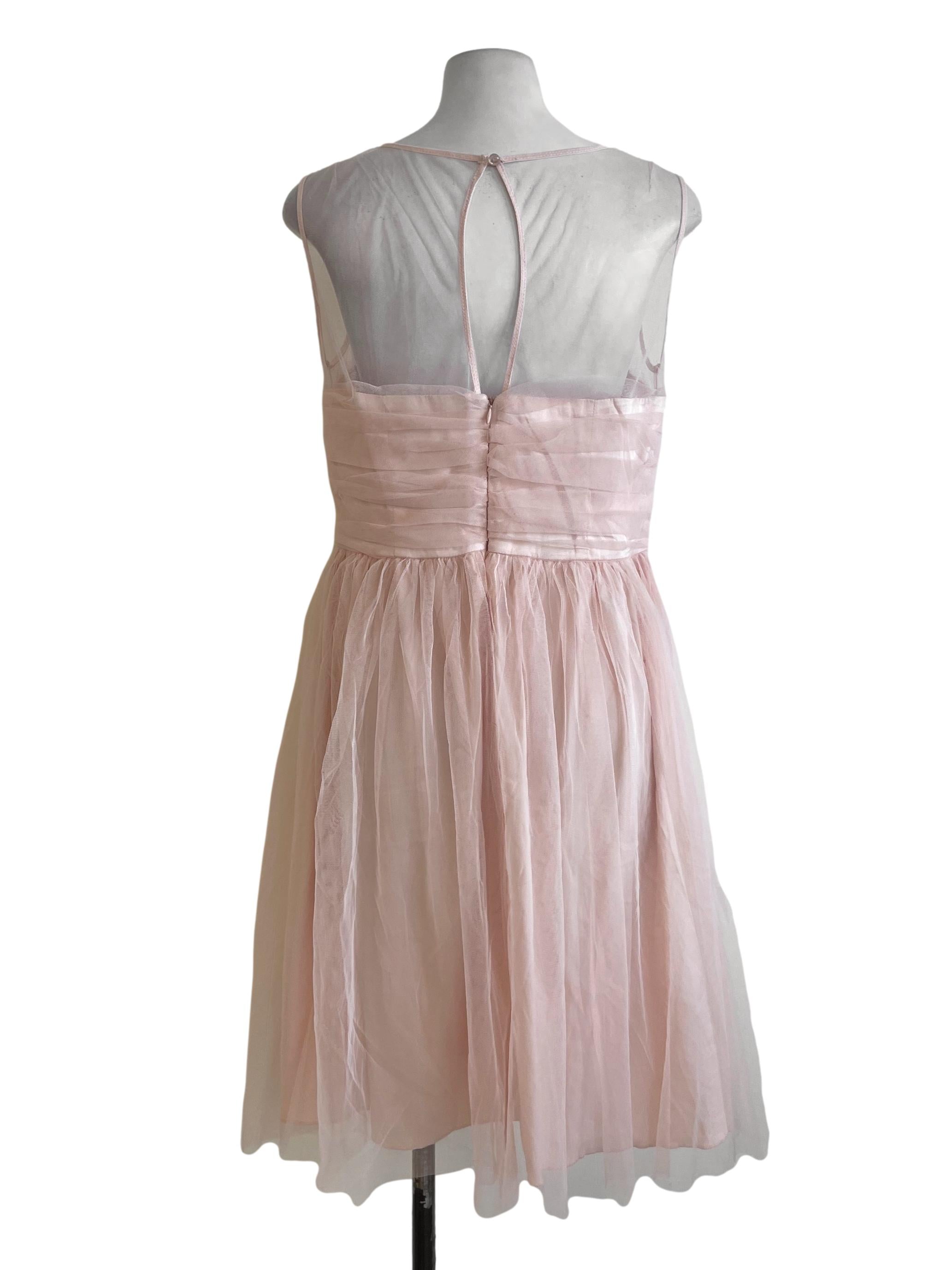 Peach Tutu Sleeveless Dress