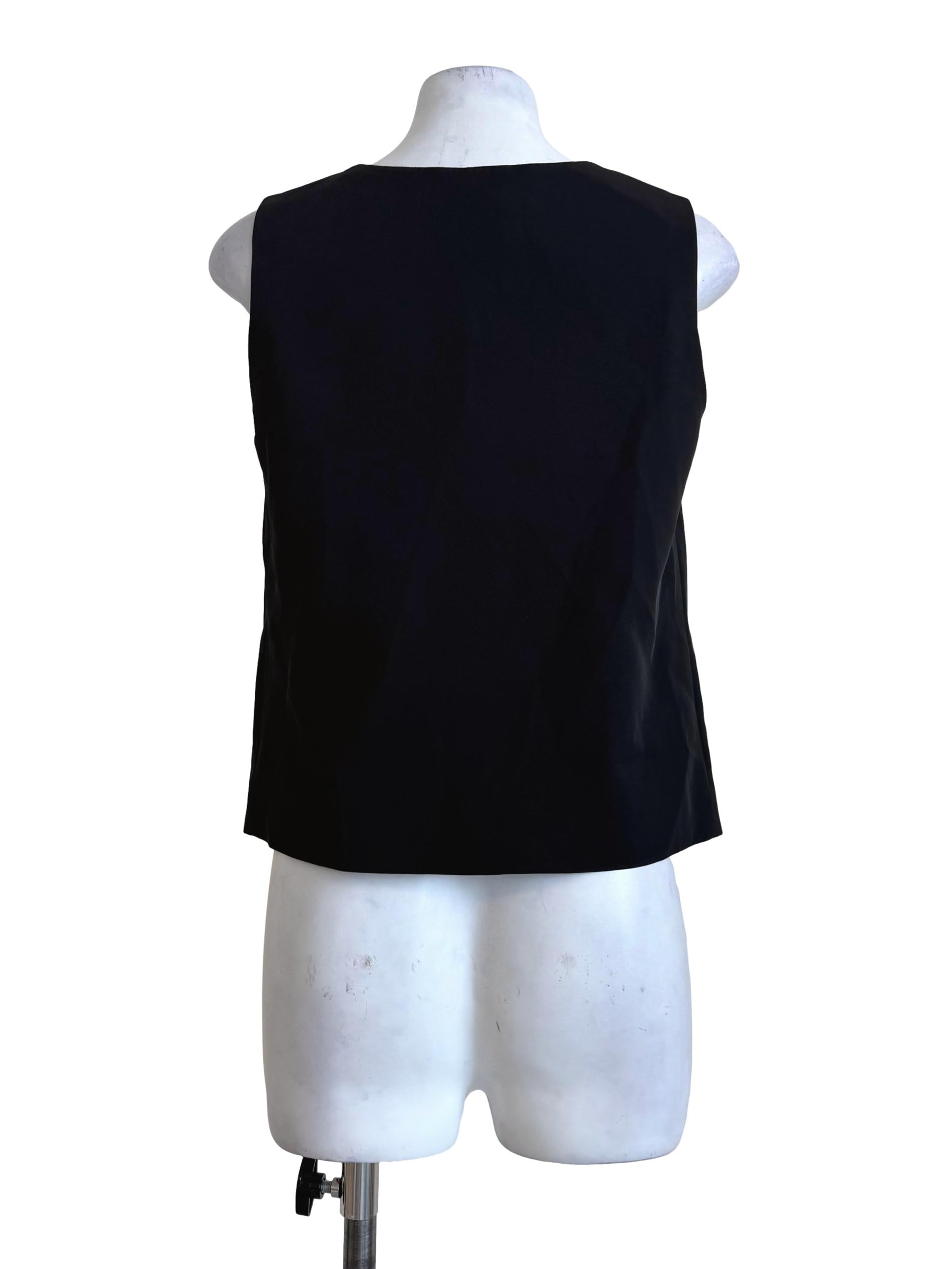 Pitch Black V Neck Vest