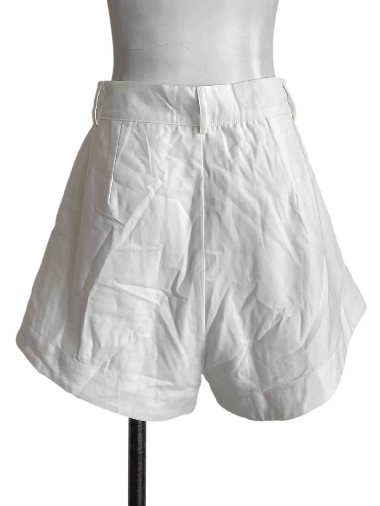 White Herringbone Short Pants YHF