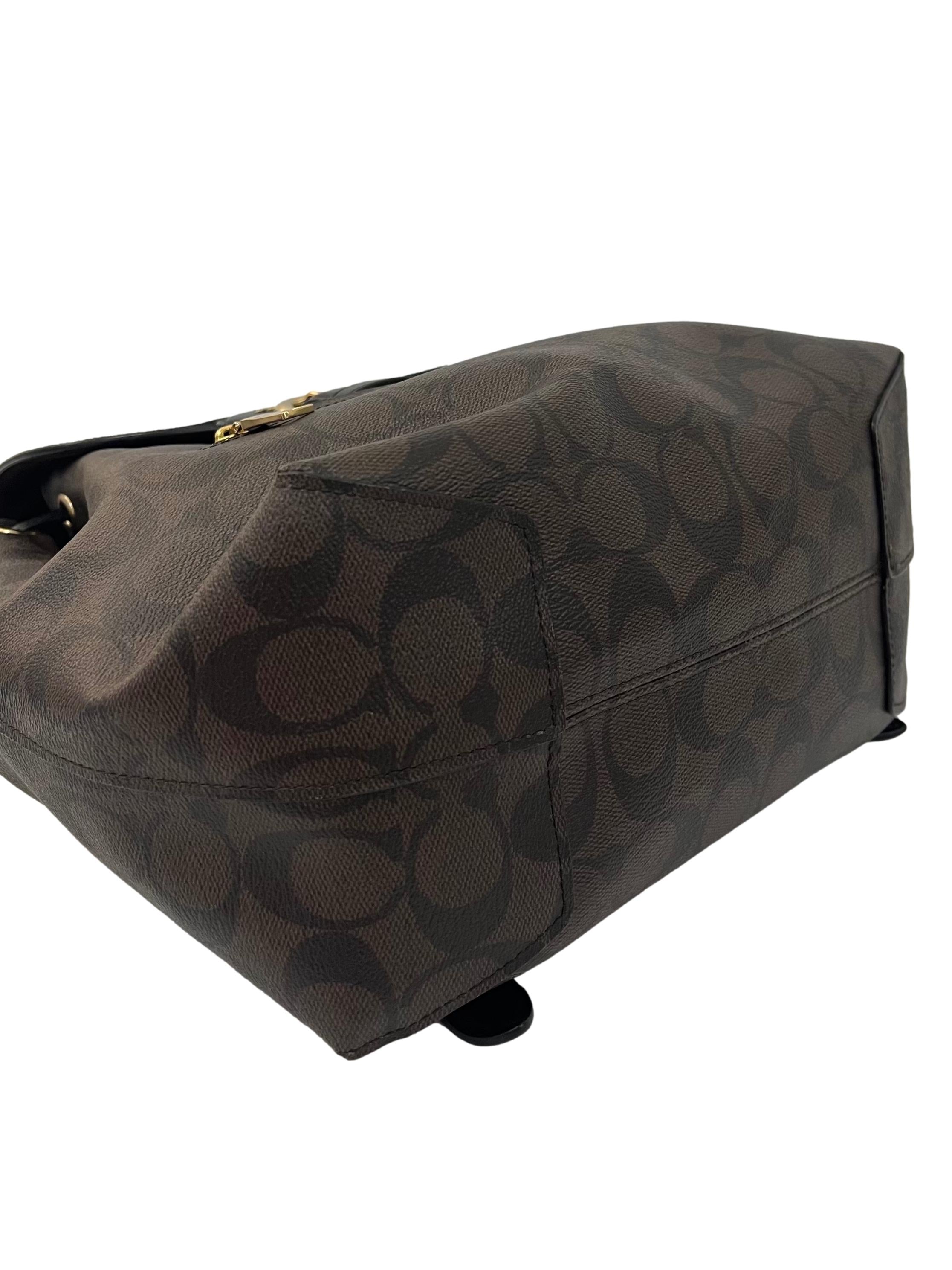 Dark Brown Monogram Backpack With Adjustable Straps