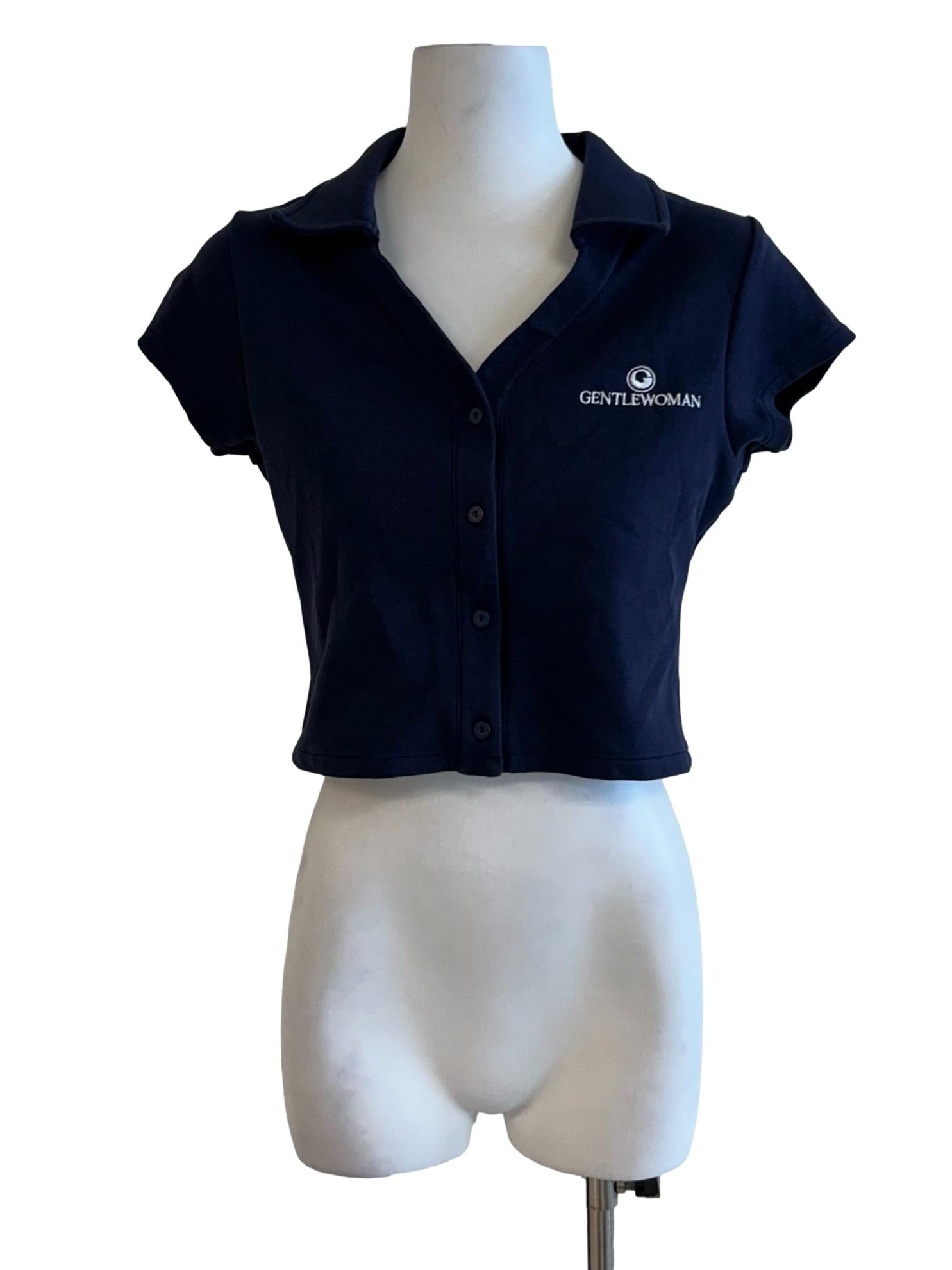 Indigo Blue Collar Top