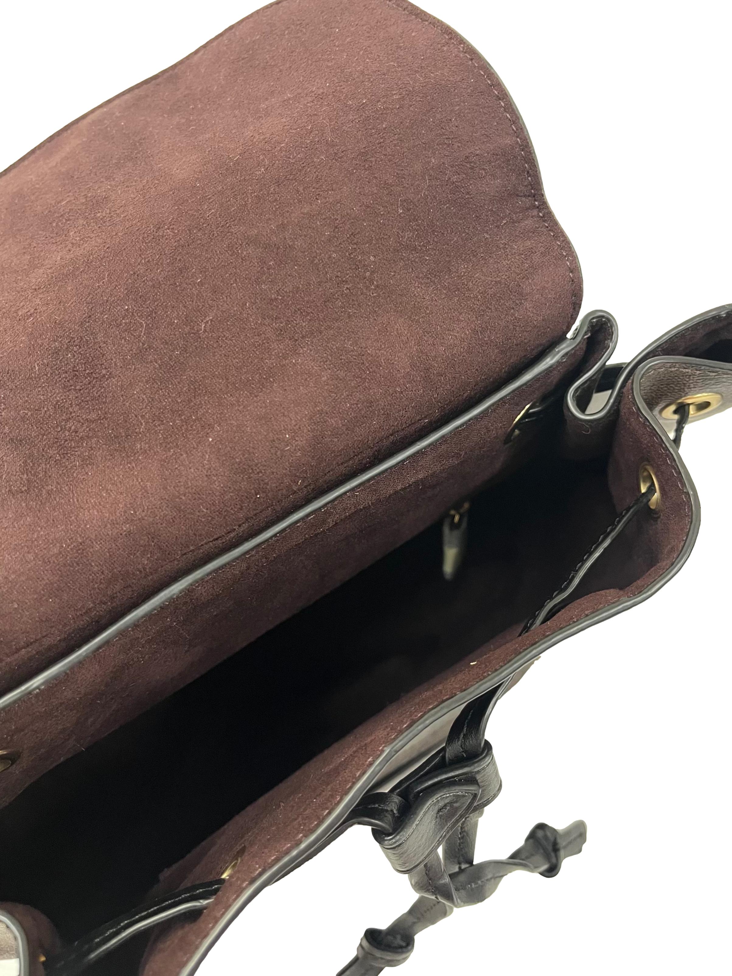 Dark Brown Monogram Backpack With Adjustable Straps