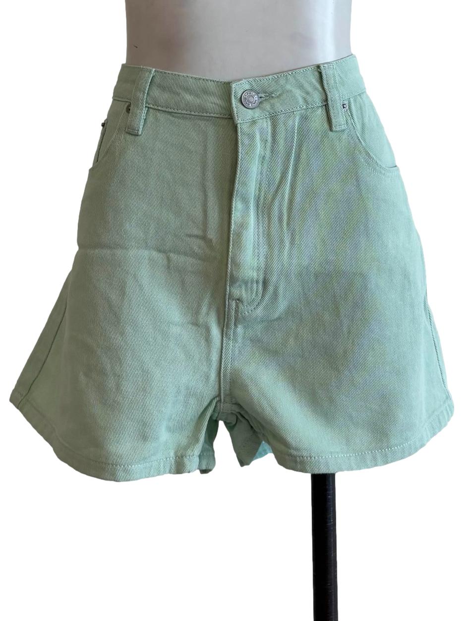 Mint Green Jean Shorts