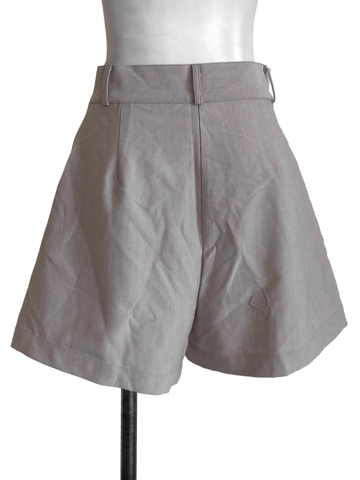 Linen Beige Twill Short Pants YHF
