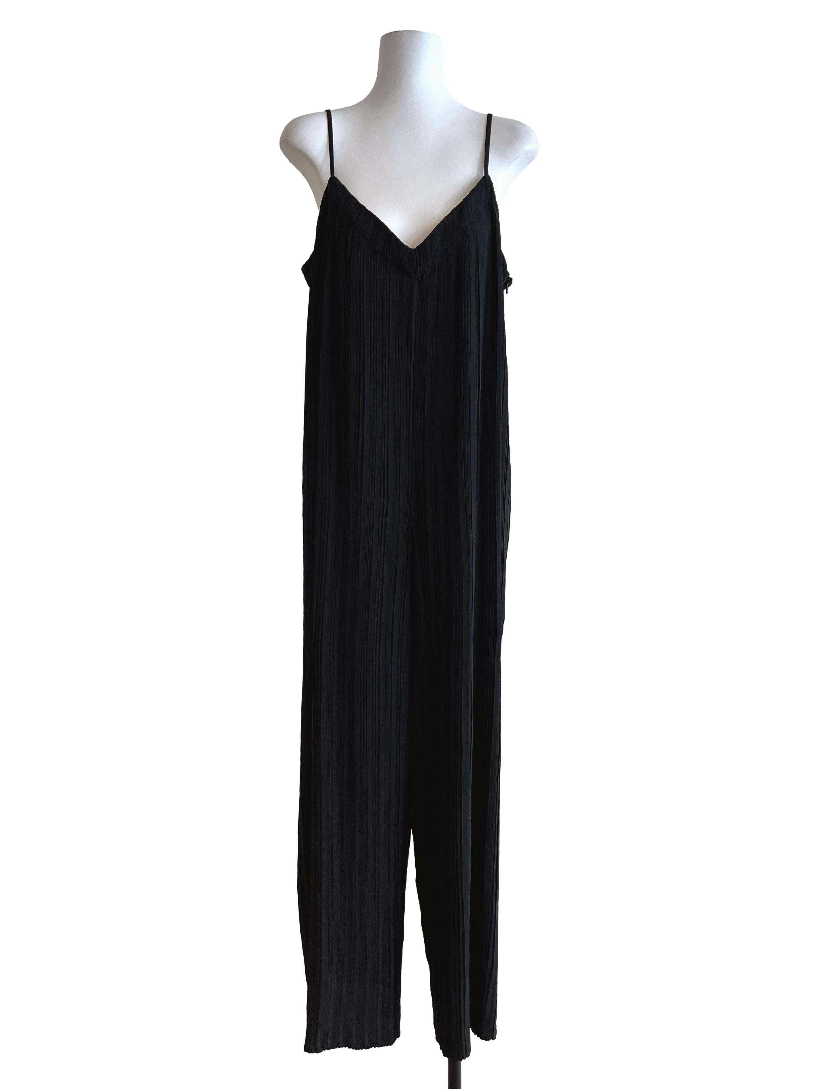 Onyx Black Pleated Jumpsuit LB