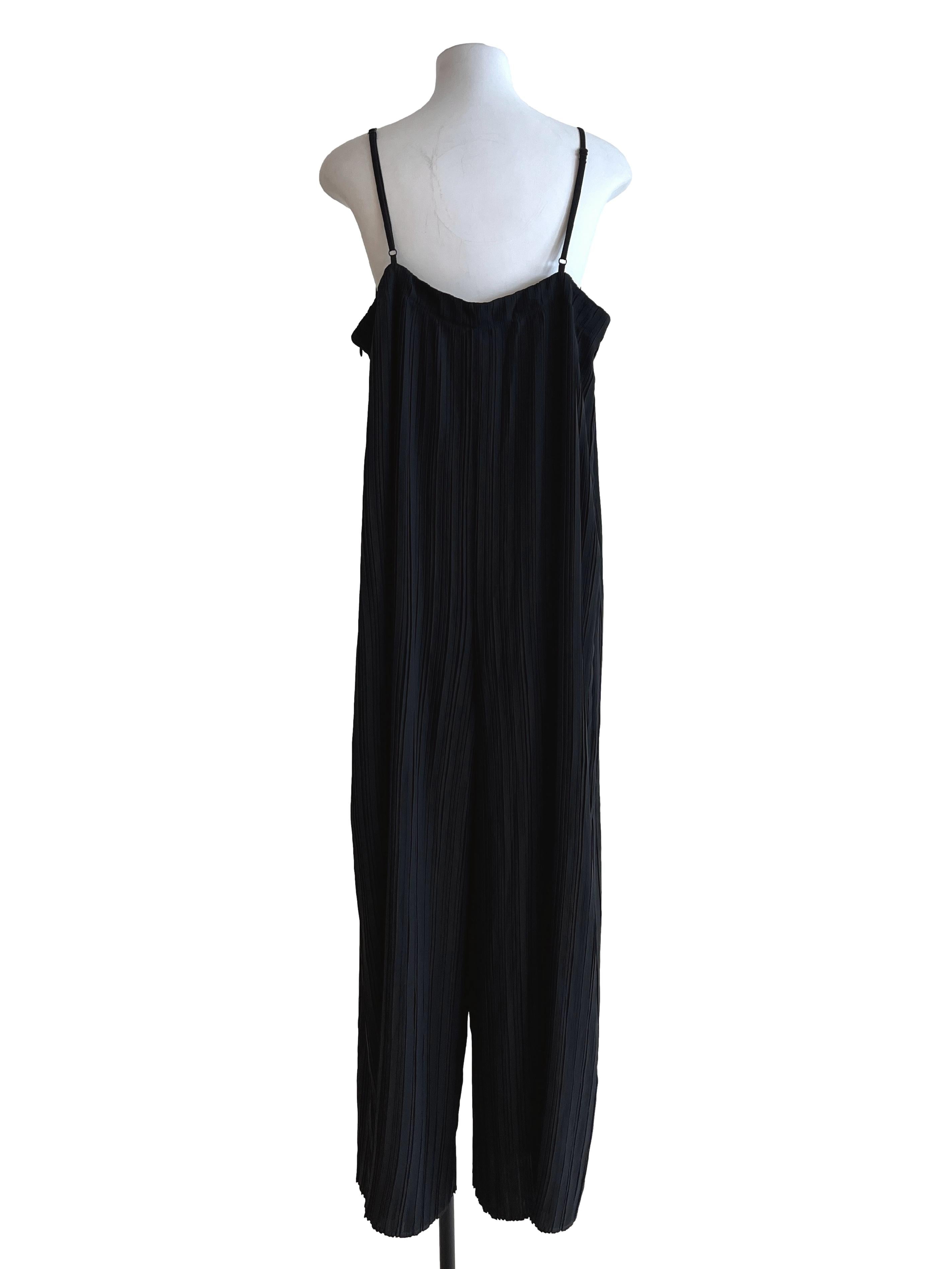 Onyx Black Pleated Jumpsuit LB