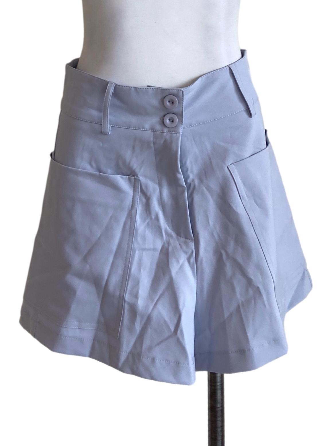 Purple Front Pocket Short Pants