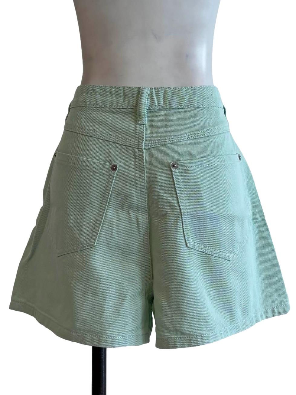 Mint Green Jean Shorts