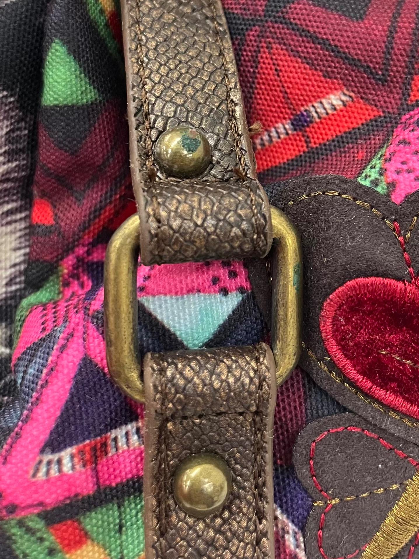 Multi Colour Printed Shoulder Bag With Detachable Shoulder Strap